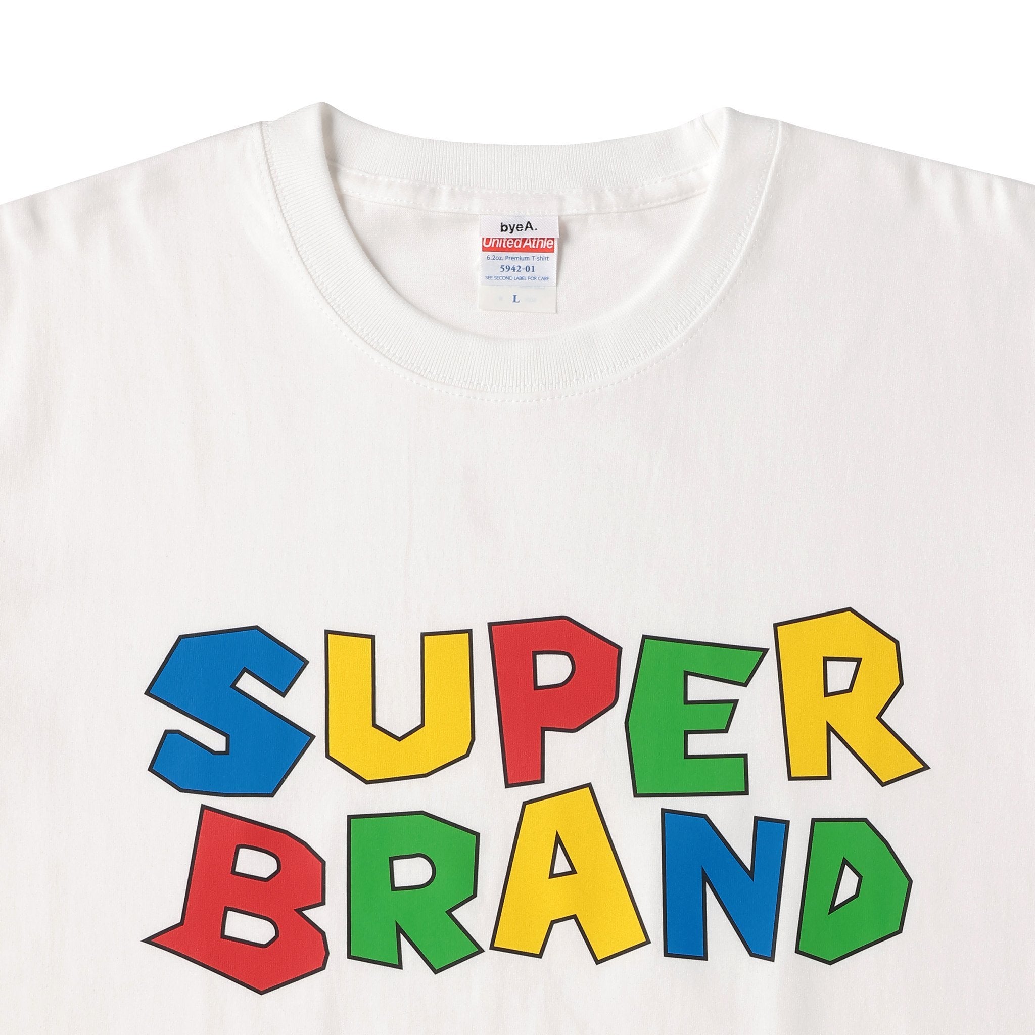 SUPER BRAND TEE WHITE(スーパーブランドティーホワイト)|byeA.(バイエー)OFFICIAL ONLINE STORE