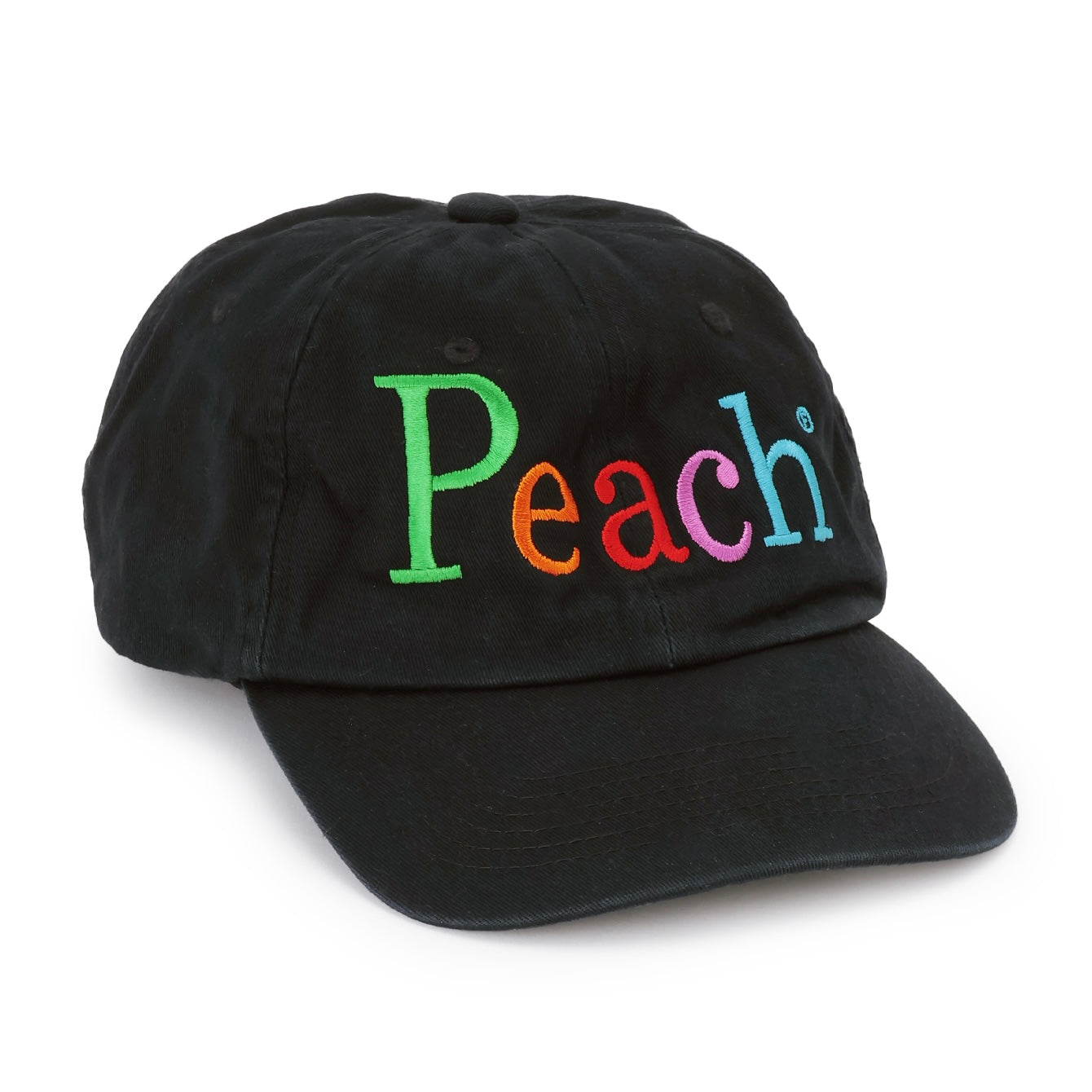 NOT APPLE CAP Peach BLACK - Fruit of the Loom Edition