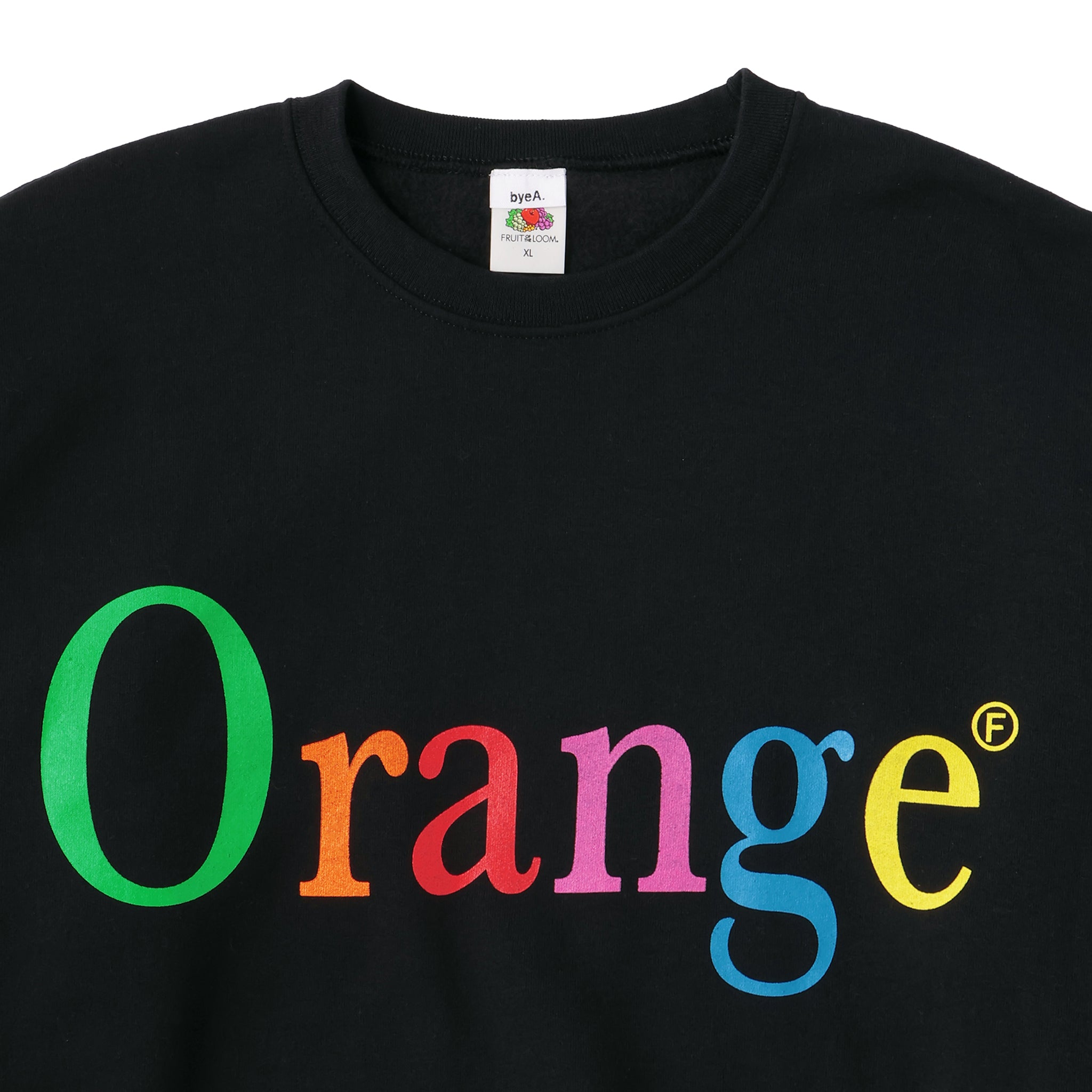 NOT APPLE SWEAT Orange BLACK - Fruit of the Loom Edition(ノットアップルスウェットオレンジブラックフルーツオブザルームエディション)|byeA.(バイエー)OFFICIAL ONLINE STORE