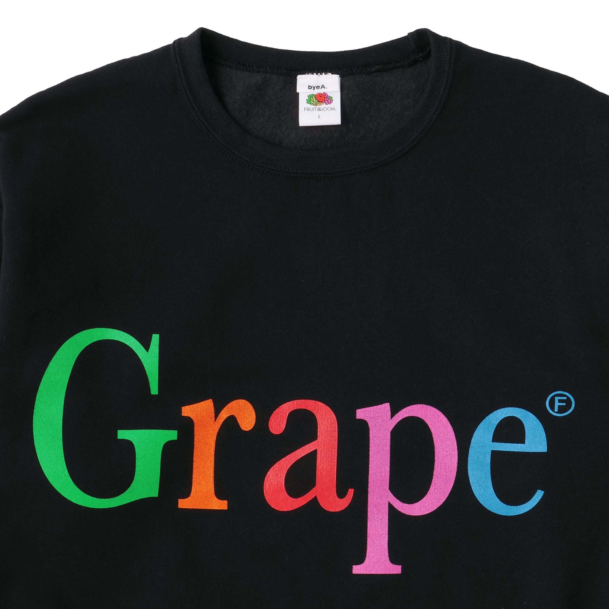NOT APPLE SWEAT Grape BLACK - Fruit of the Loom Edition(ノットアップルスウェットグレープブラックフルーツオブザルームエディション)|byeA.(バイエー)OFFICIAL ONLINE STORE