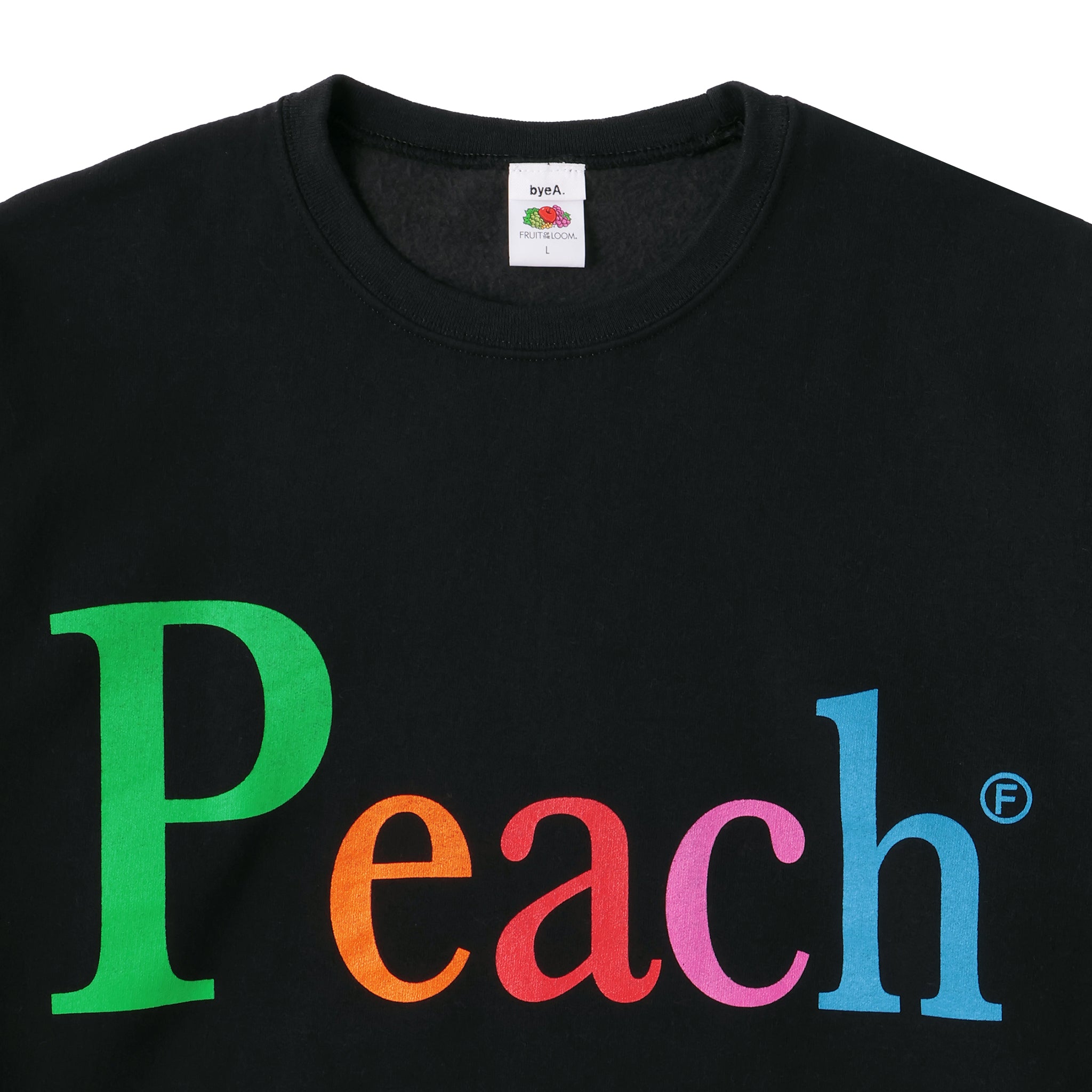 NOT APPLE SWEAT Peach BLACK - Fruit of the Loom Edition (ノットアップルスウェットピーチブラックフルーツオブザルームエディション)