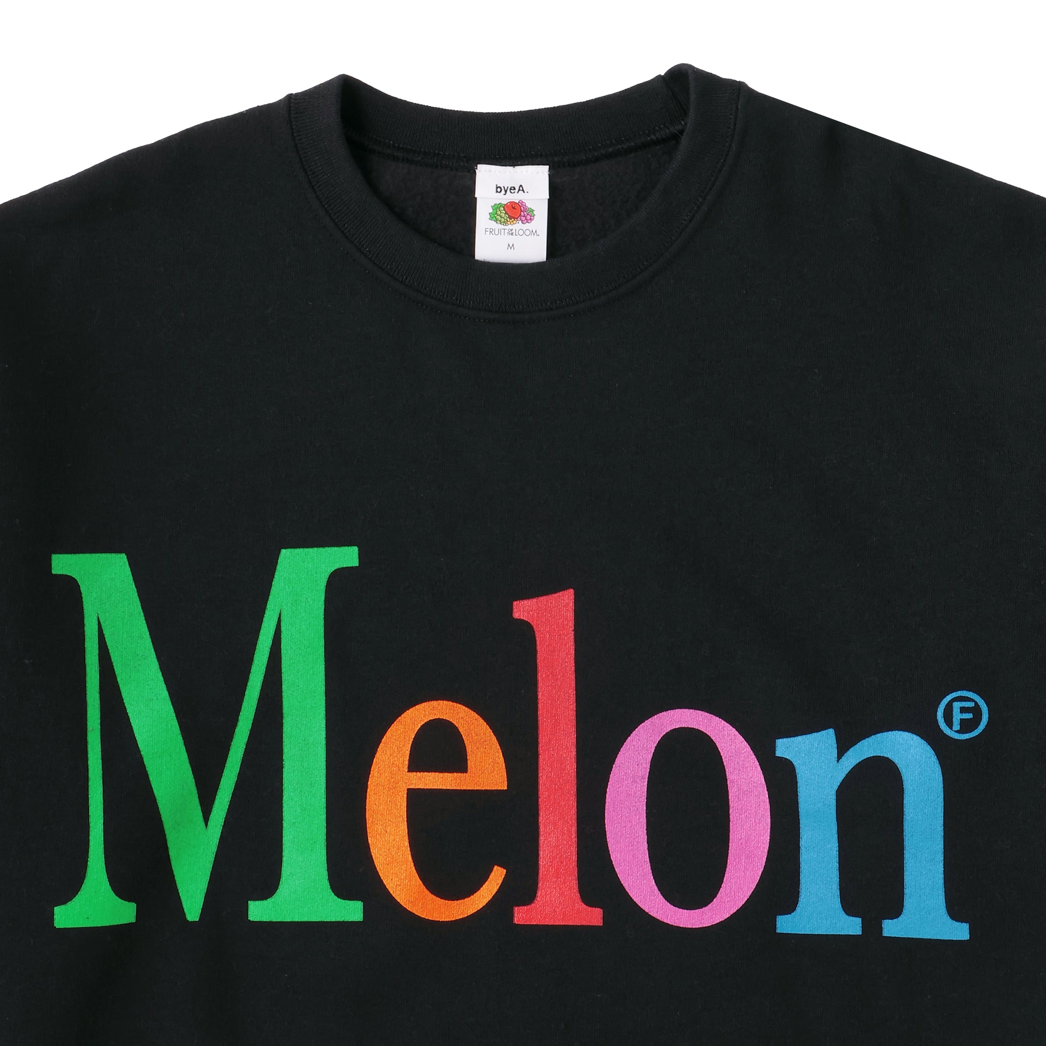 NOT APPLE SWEAT Melon BLACK - Fruit of the Loom Edition (ノットアップルスウェットメロンブラックフルーツオブザルームエディション)|byeA.(バイエー)OFFICIAL ONLINE STORE
