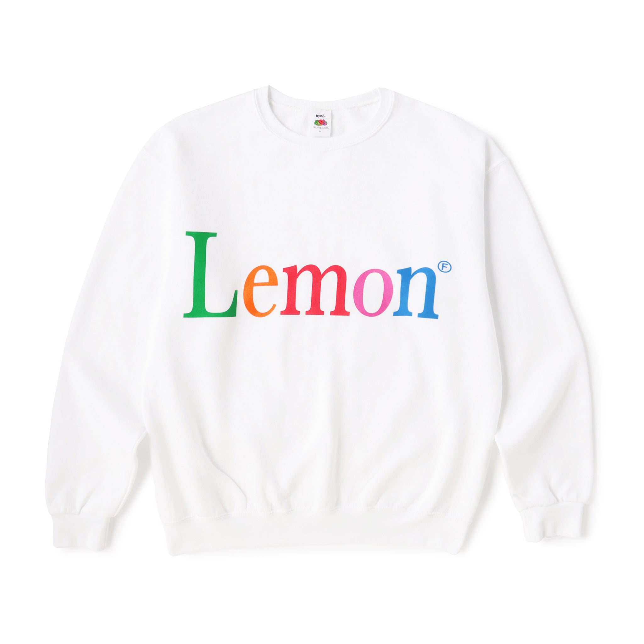 NOT APPLE SWEAT Lemon WHITE - Fruit of the Loom Edition(ノットアップルスウェットレモンフルーツオブザルームエディション)|byeA.(バイエー)OFFICIAL ONLINE STORE