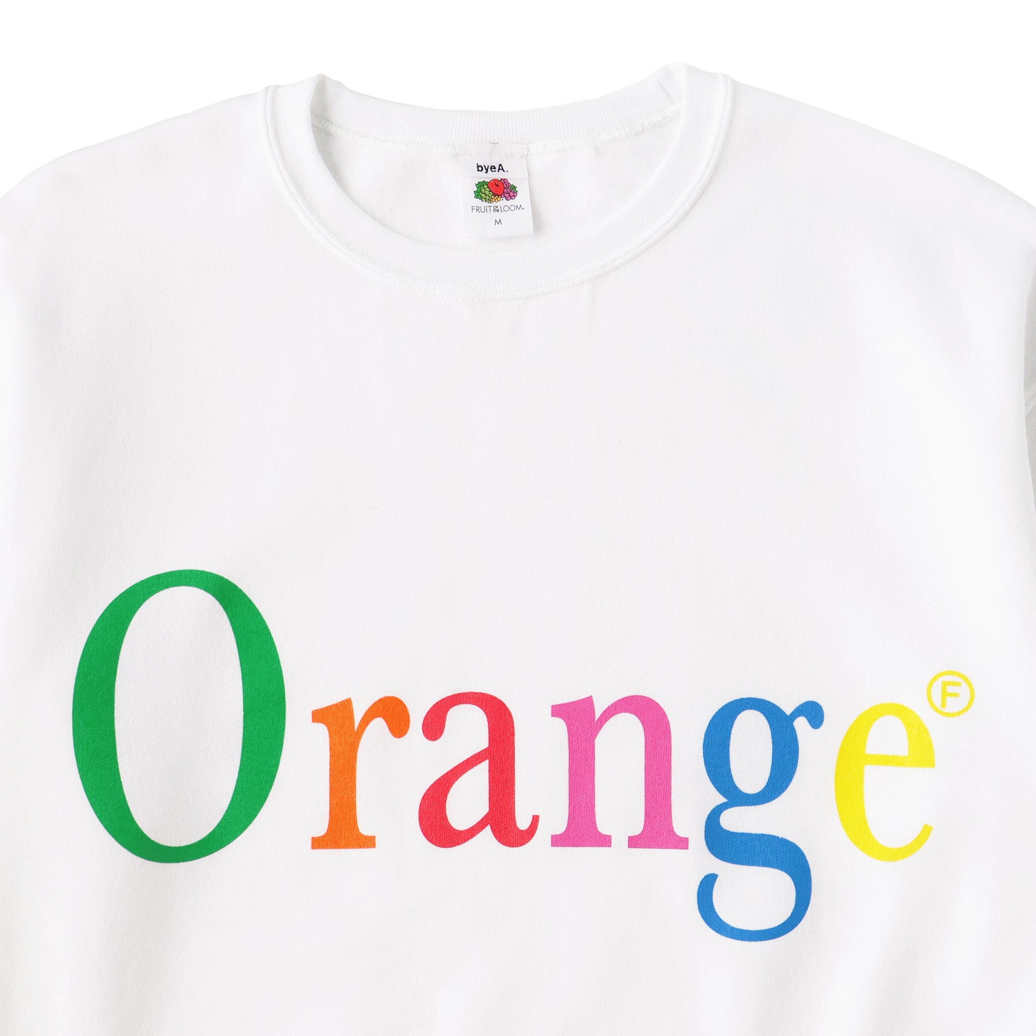 NOT APPLE SWEAT Peach WHITE - Fruit of the Loom Edition (ノットアップルスウェットピーチホワイトフルーツオブザルームエディション)|byeA.(バイエー)OFFICIAL ONLINE STORE