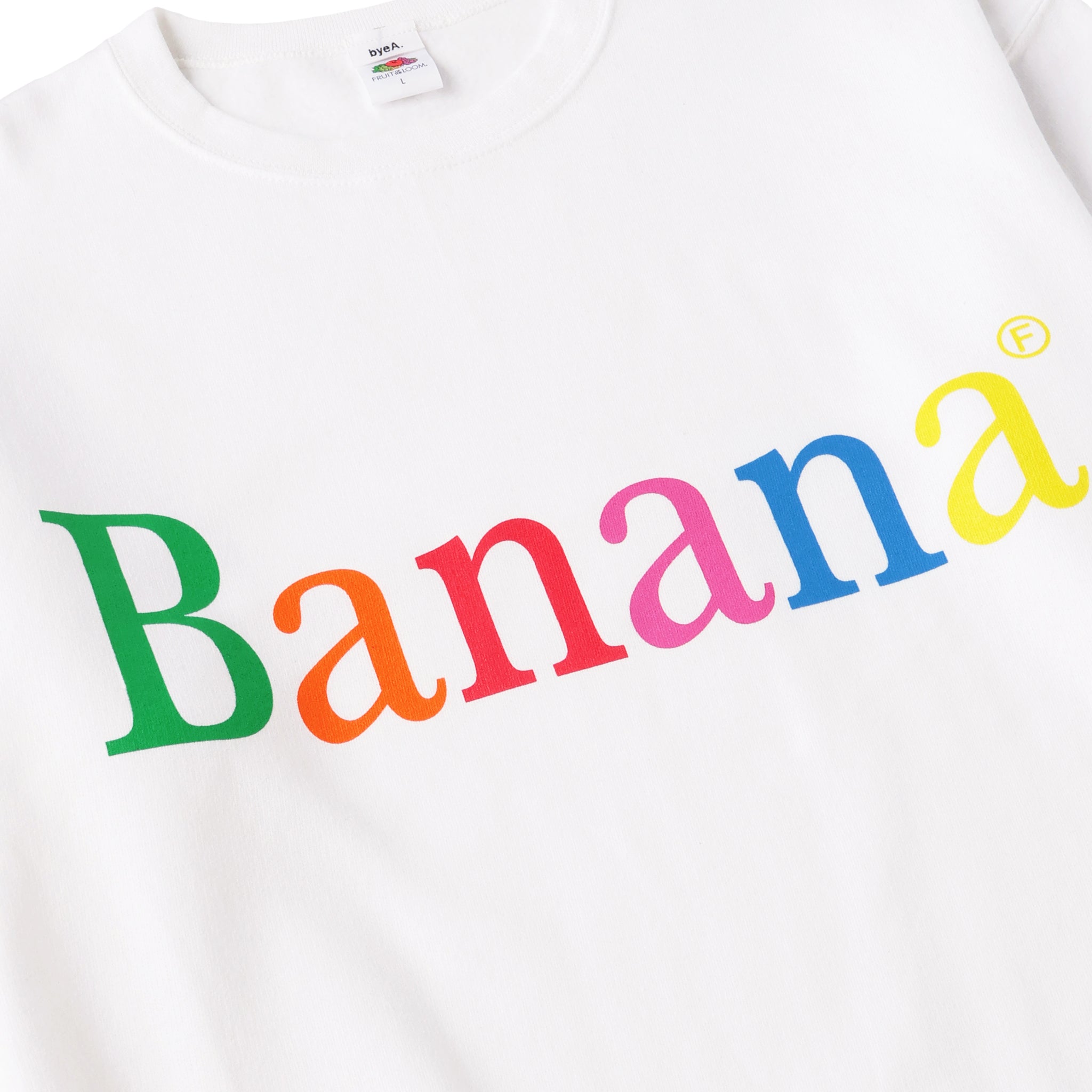 NOT APPLE SWEAT Banana WHITE - Fruit of the Loom Edition (ノットアップルスウェットバナナホワイトフルーツオブザルームエディション)|byeA.(バイエー)OFFICIAL ONLINE STORE