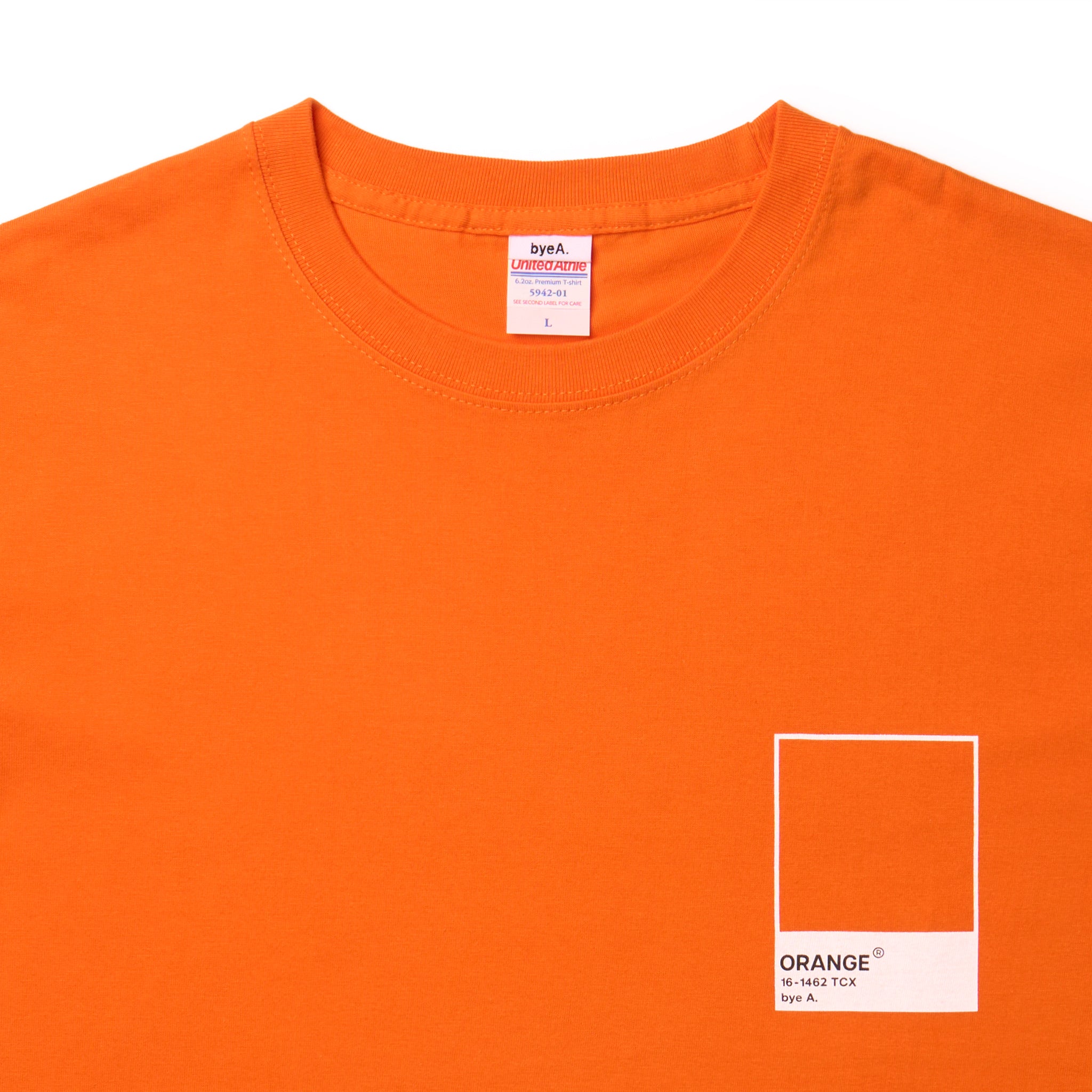 COLOR TEE ORANGE(カラーTシャツオレンジ)|byeA.(バイエー)OFFICIAL ONLINE STORE