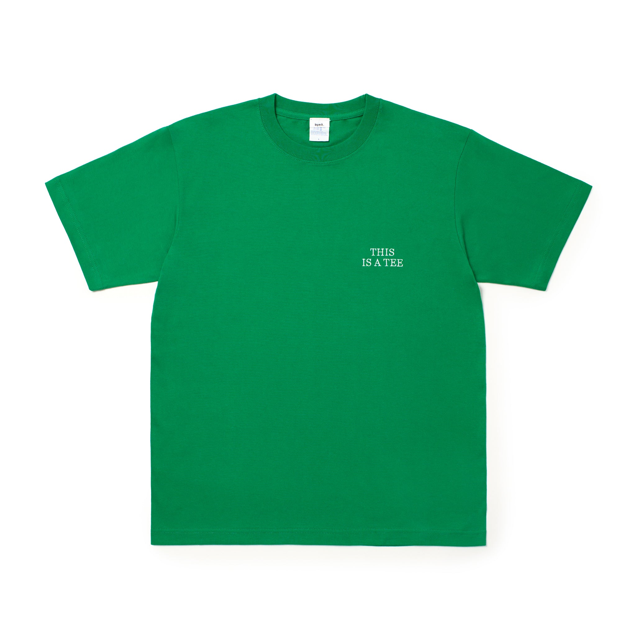 "THIS IS A TEE" TEE GREEN(ティスイズアティーティーグリーン)|byeA.(バイエー)OFFICIAL ONLINE STORE