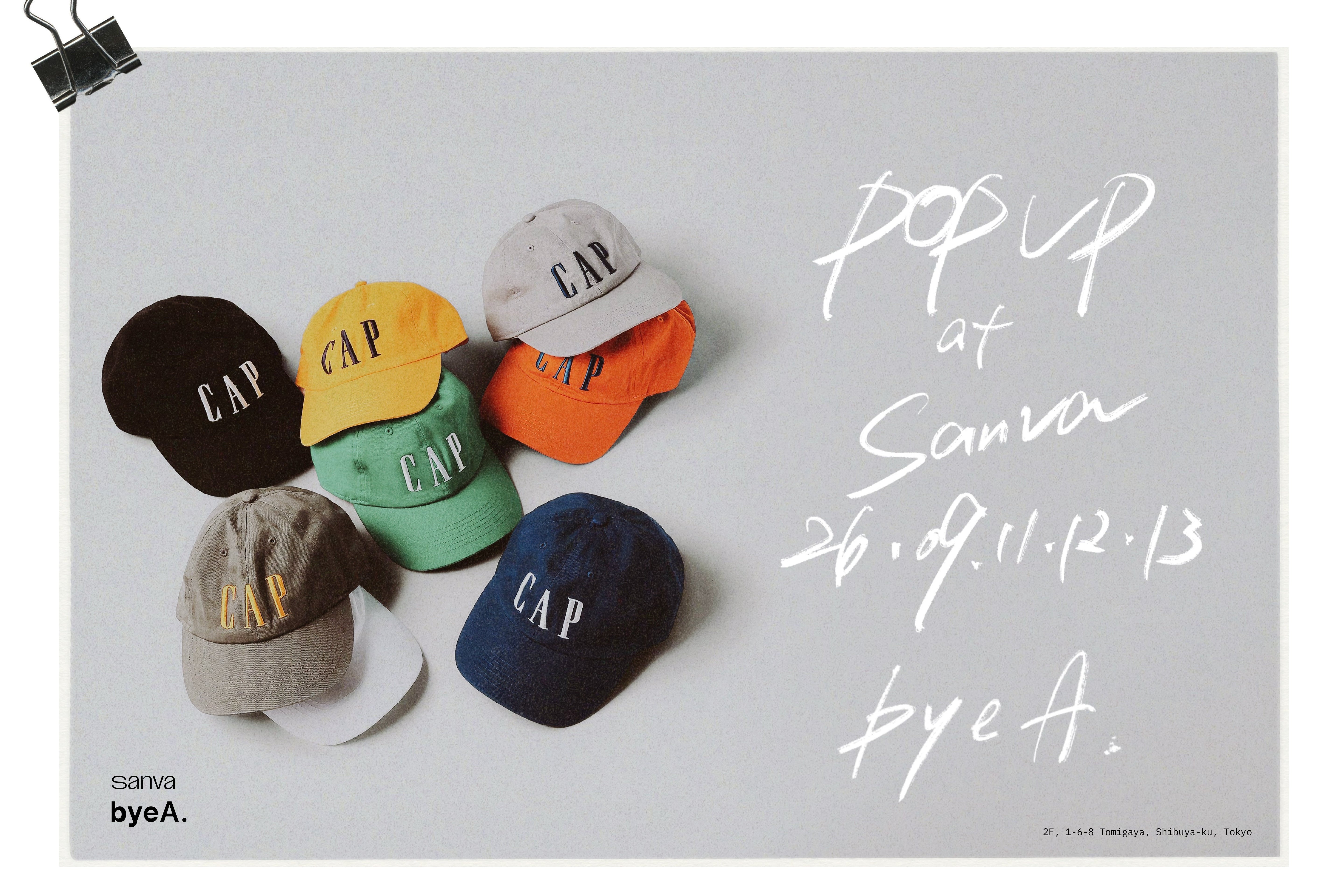POP UP STORE at Sanva Refreshment Complex｜byeA.（バイエー）OFFICIAL ONLINE STORE
