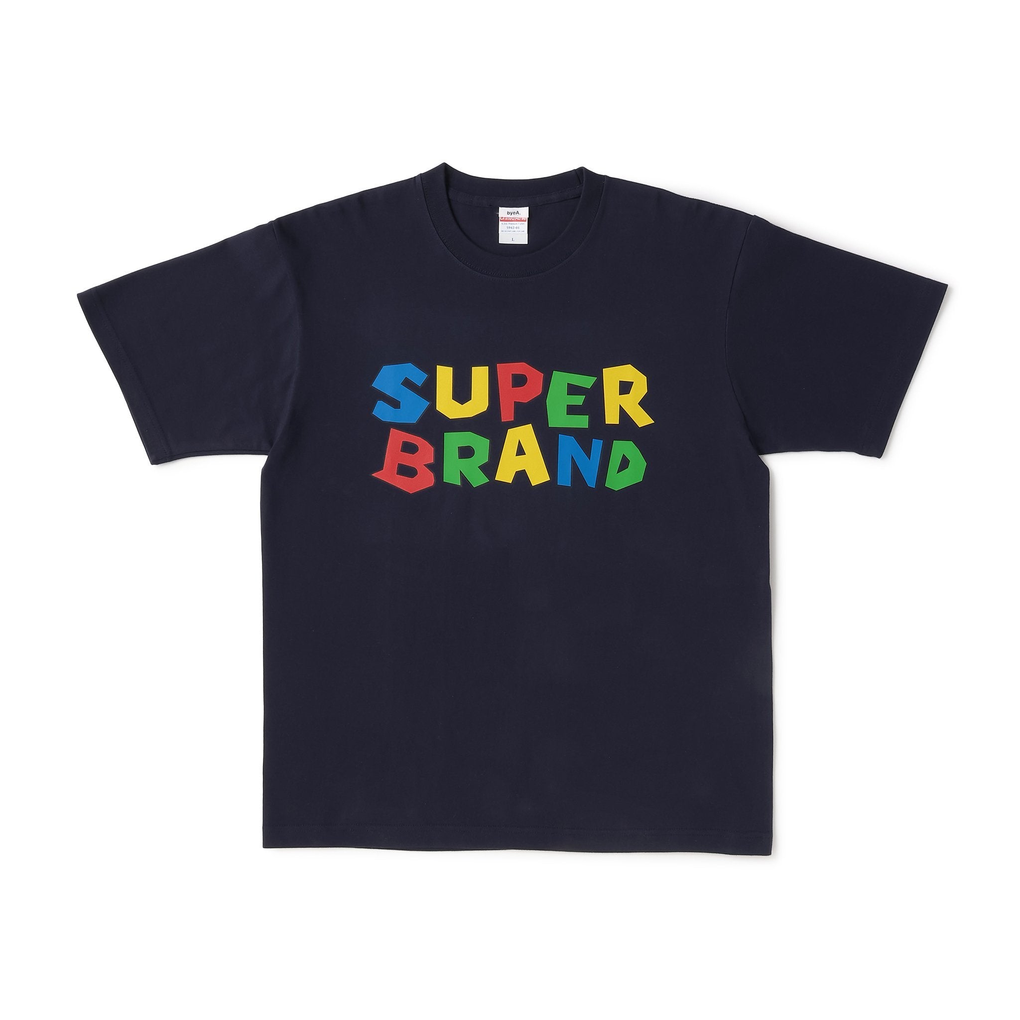 SUPER BRAND TEE NAVY（スーパーブランドティーネイビー）｜byeA.（バイエー）OFFICIAL ONLINE STORE
