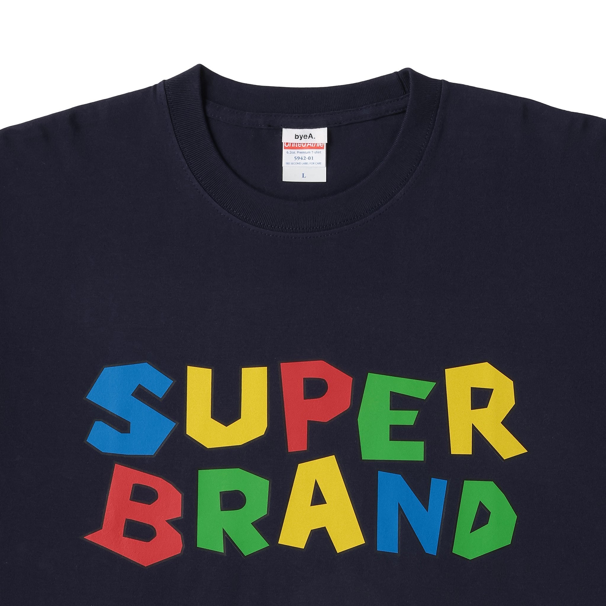 SUPER BRAND TEE NAVY（スーパーブランドティーネイビー）｜byeA.（バイエー）OFFICIAL ONLINE STORE