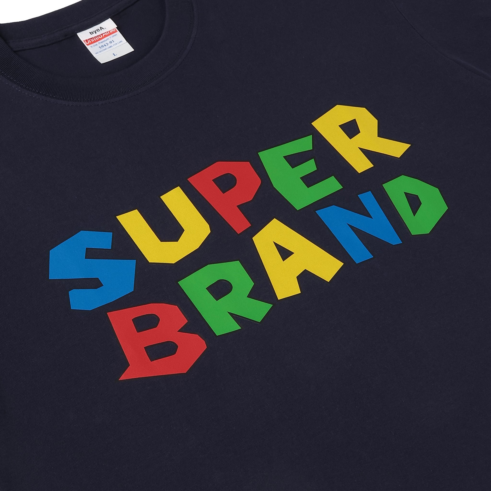 SUPER BRAND TEE NAVY（スーパーブランドティーネイビー）｜byeA.（バイエー）OFFICIAL ONLINE STORE