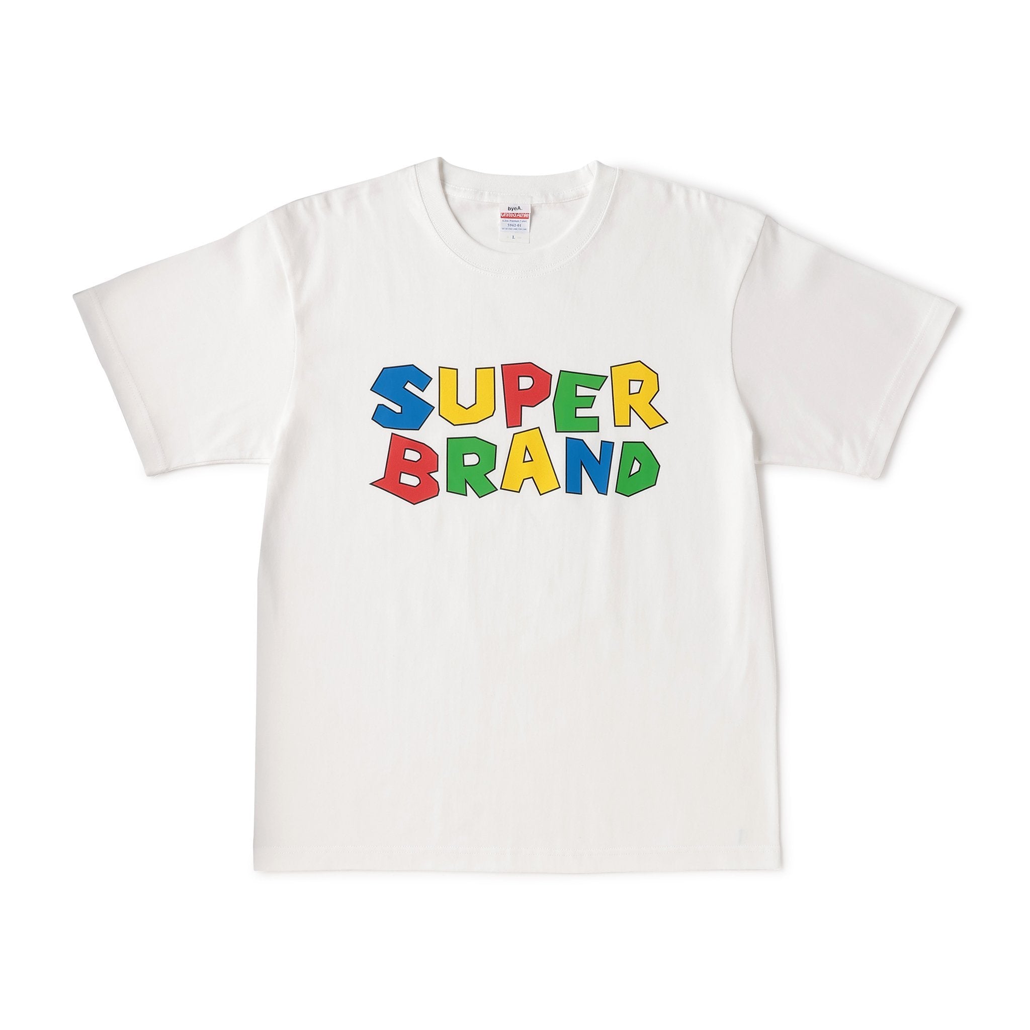 SUPER BRAND TEE WHITE（スーパーブランドティーホワイト）｜byeA.（バイエー）OFFICIAL ONLINE STORE