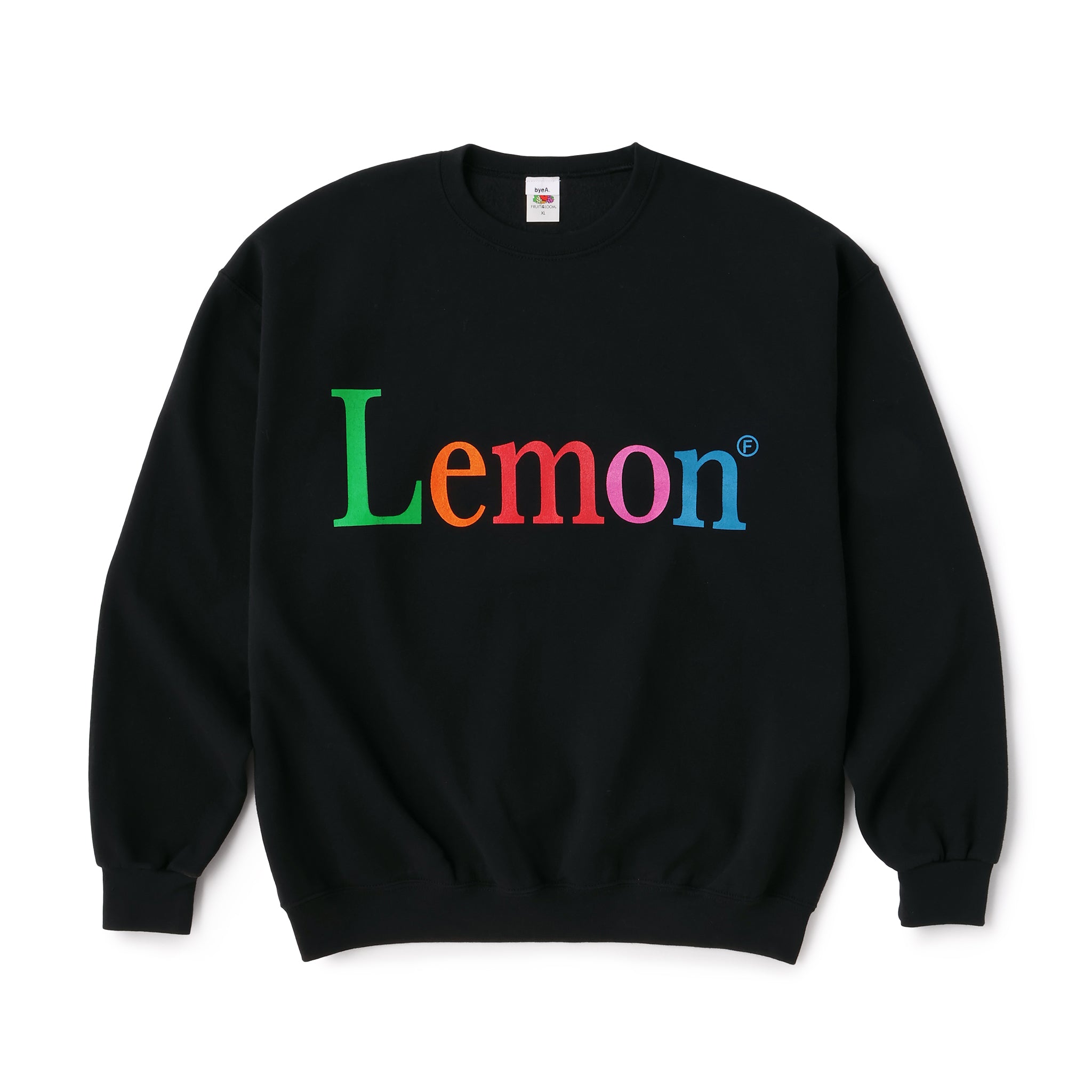 NOT APPLE SWEAT Lemon BLACK - Fruit of the Loom Edition（ノットアップルスウェットレモンフルーツオブザルームエディション）｜byeA.（バイエー）OFFICIAL ONLINE STORE