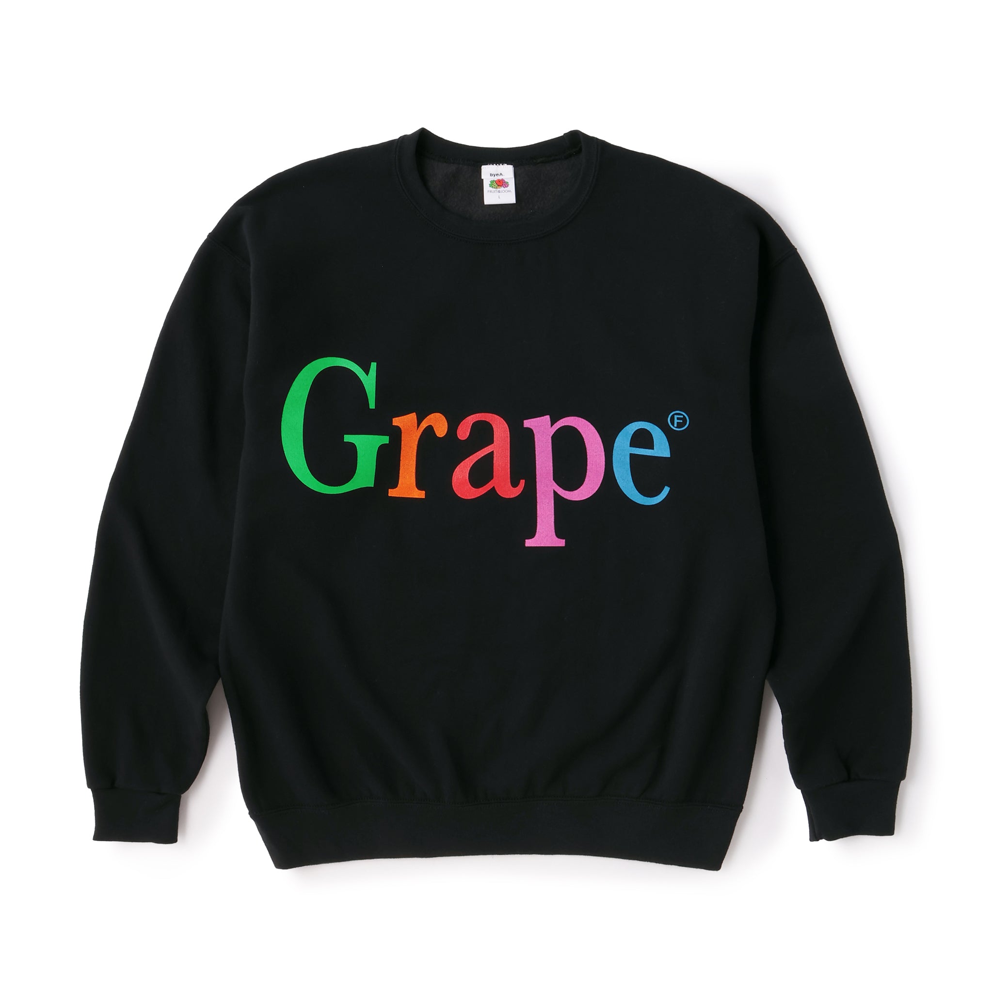 NOT APPLE SWEAT Grape BLACK - Fruit of the Loom Edition（ノットアップルスウェットグレープブラックフルーツオブザルームエディション）｜byeA.（バイエー）OFFICIAL ONLINE STORE