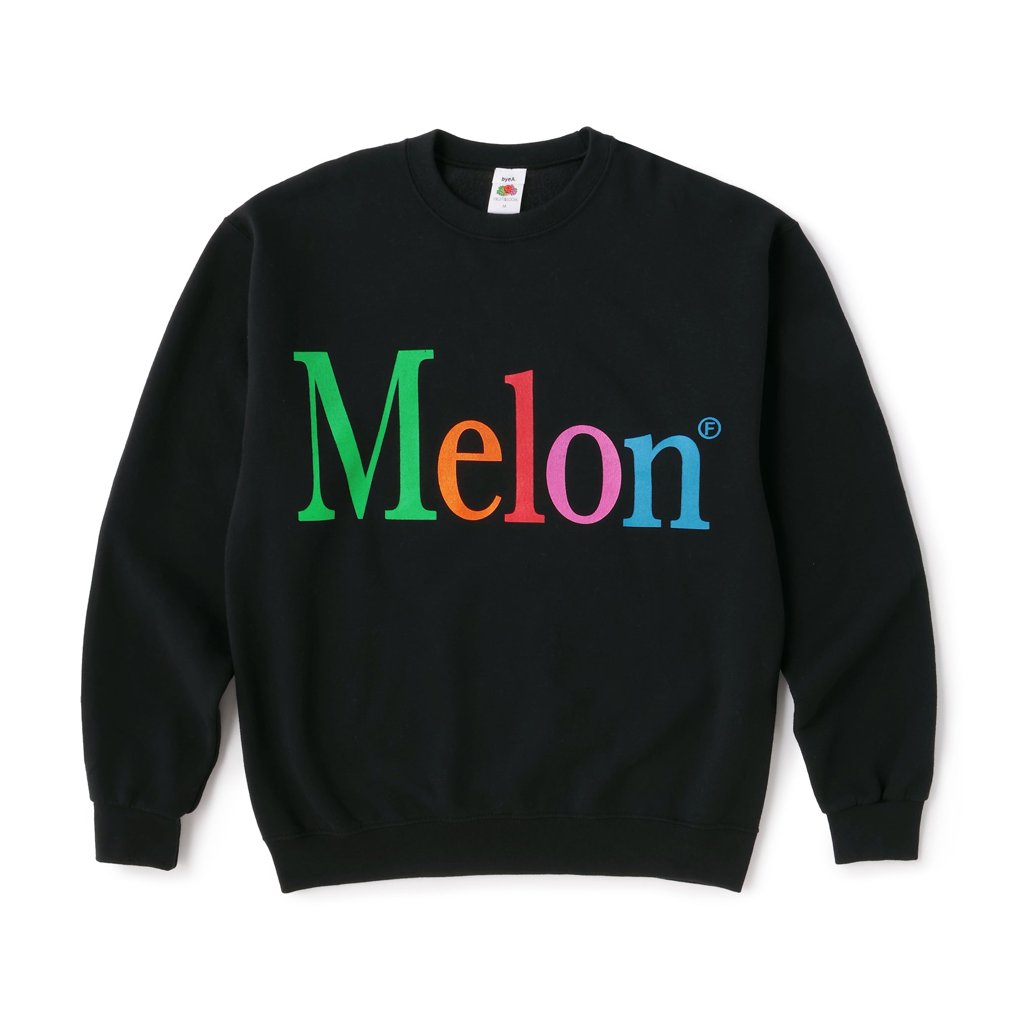 NOT APPLE SWEAT Melon  BLACK - Fruit of the Loom Edition （ノットアップルスウェットメロンブラックフルーツオブザルームエディション）｜byeA.（バイエー）OFFICIAL ONLINE STORE