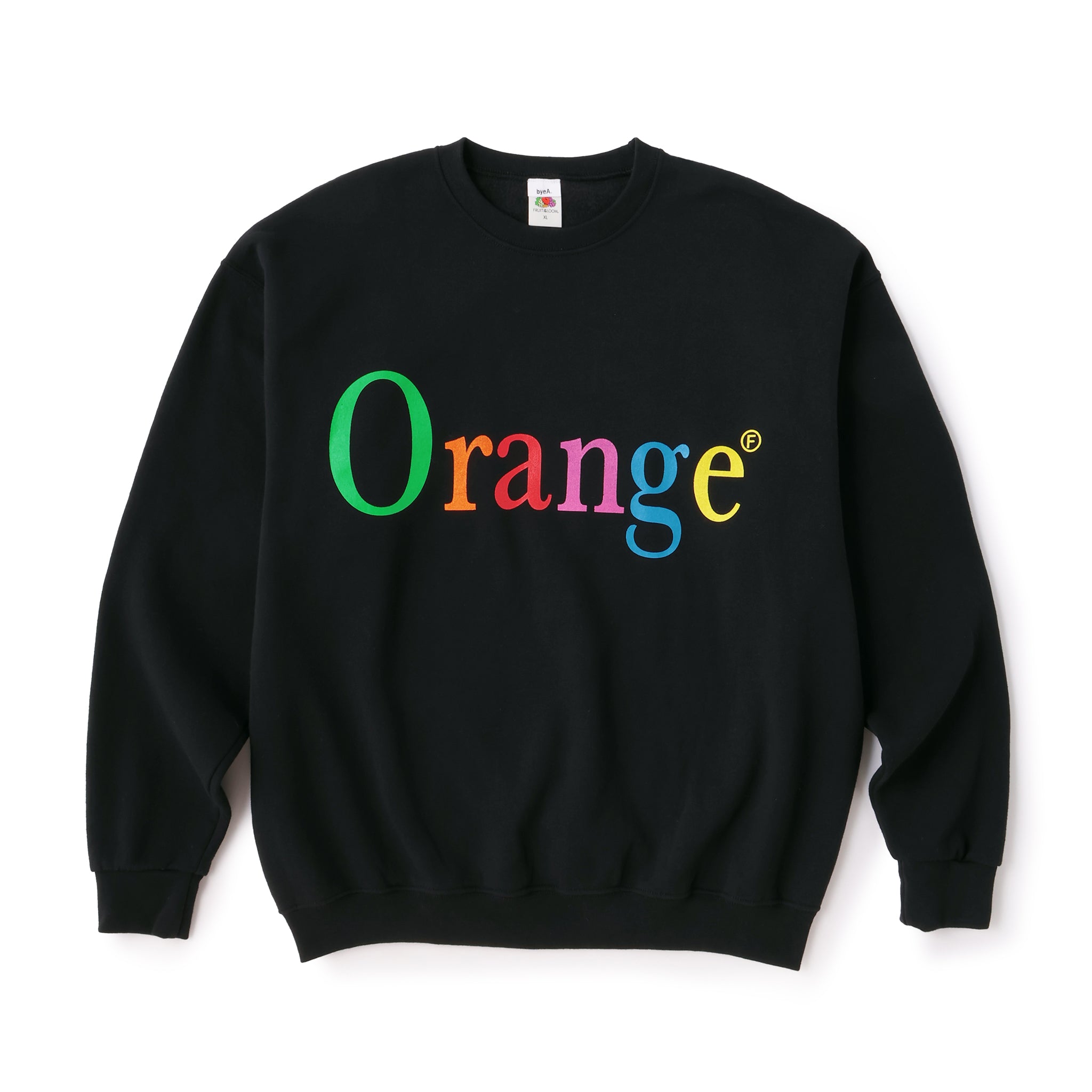NOT APPLE SWEAT Orange BLACK - Fruit of the Loom Edition（ノットアップルスウェットオレンジブラックフルーツオブザルームエディション）｜byeA.（バイエー）OFFICIAL ONLINE STORE
