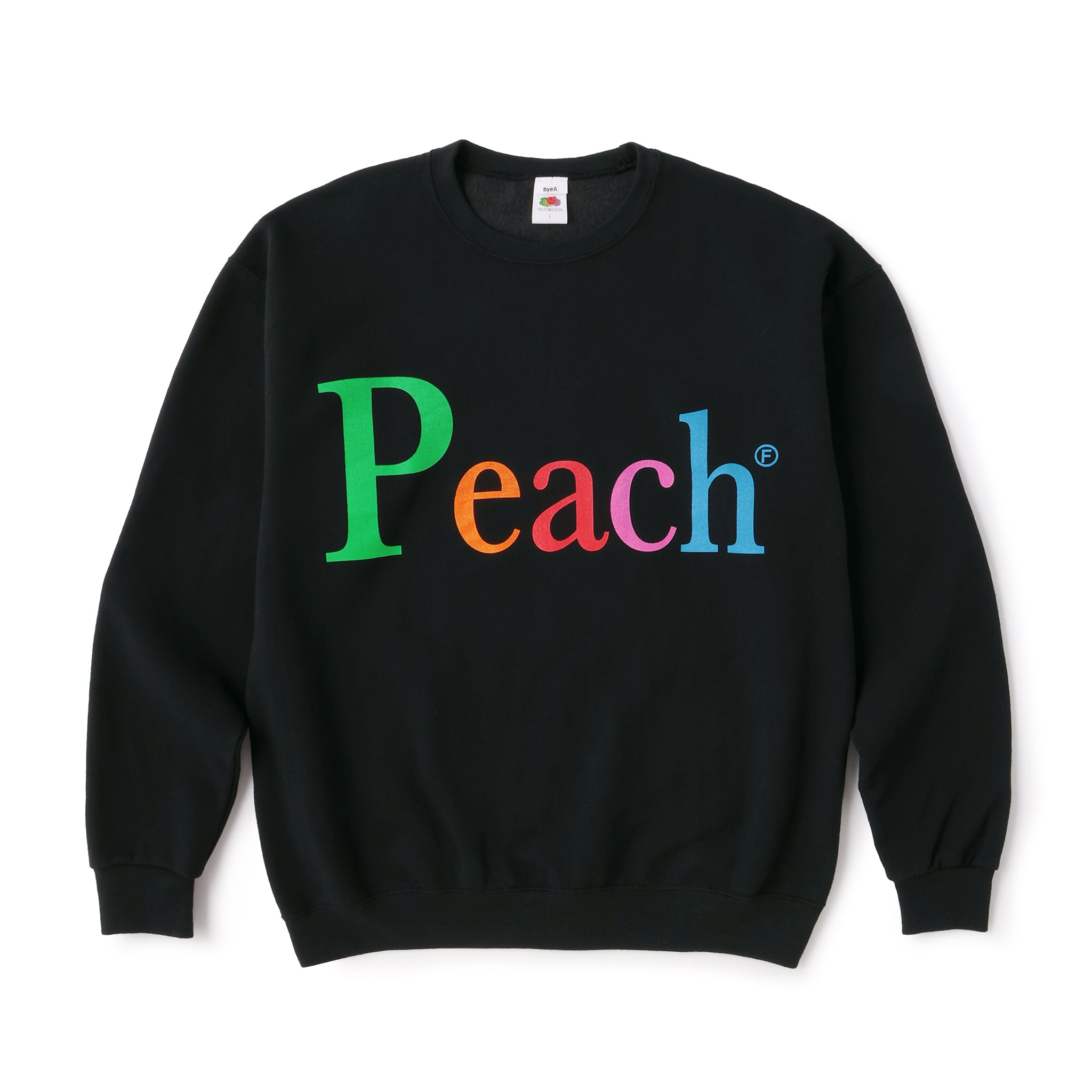 NOT APPLE SWEAT Peach BLACK - Fruit of the Loom Edition （ノットアップルスウェットピーチブラックフルーツオブザルームエディション）