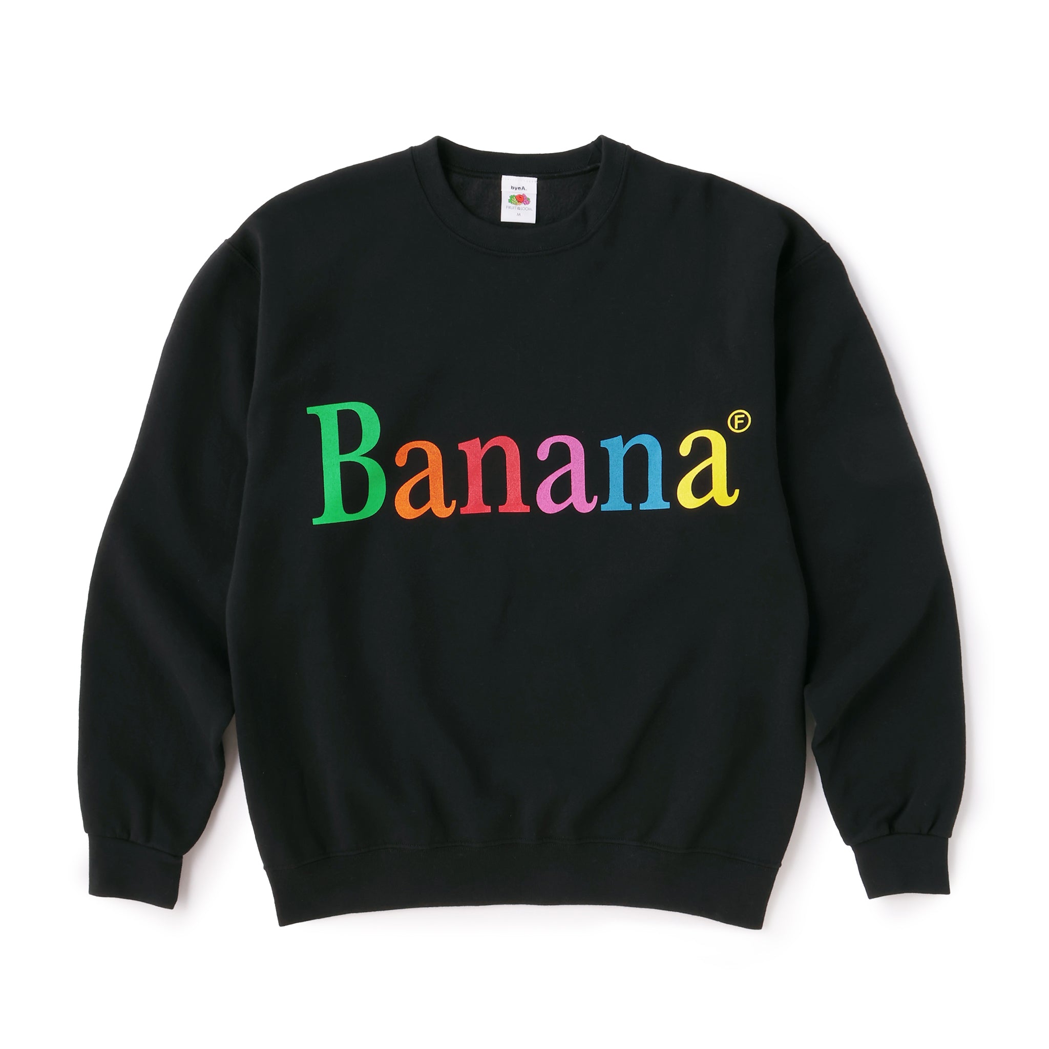 NOT APPLE SWEAT Banana BLACK - Fruit of the Loom Edition （ノットアップルスウェットバナナブラックフルーツオブザルームエディション）｜byeA.（バイエー）OFFICIAL ONLINE STORE