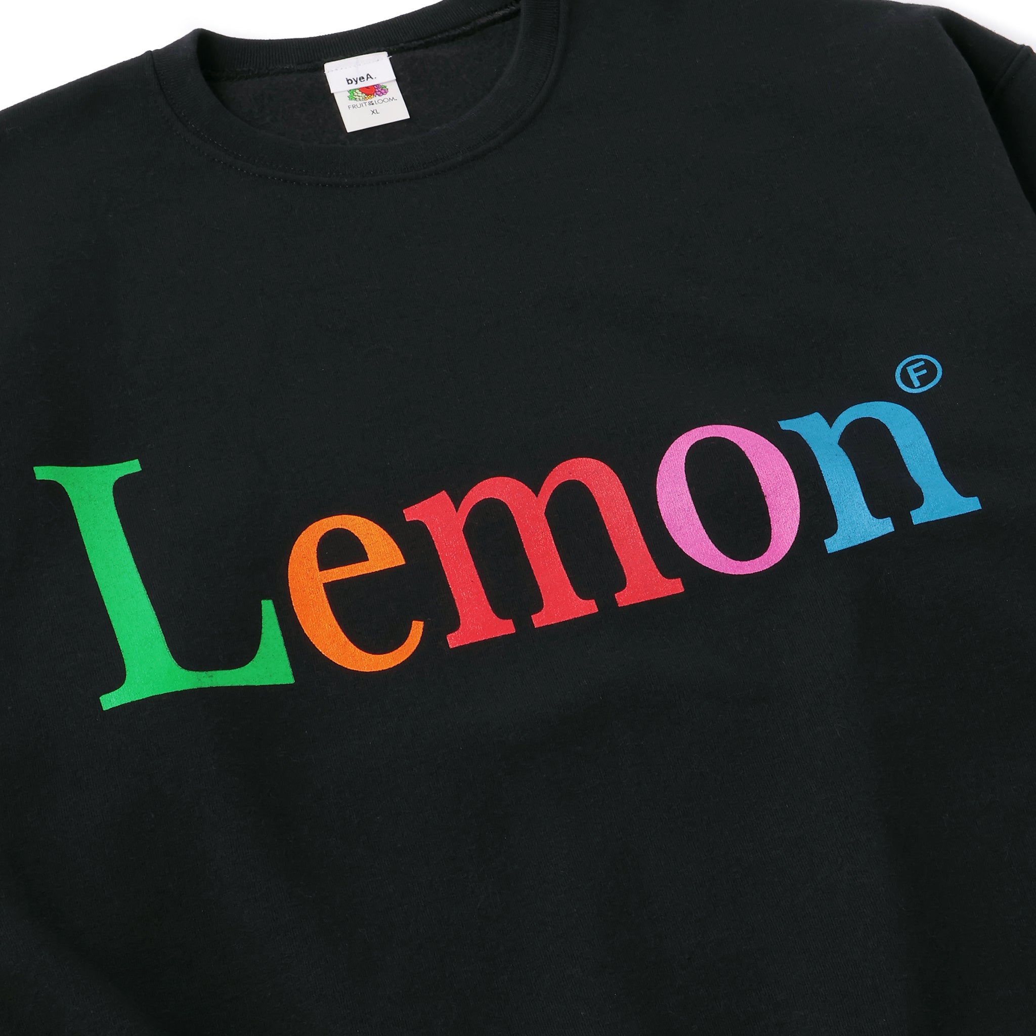 NOT APPLE SWEAT Lemon BLACK - Fruit of the Loom Edition（ノットアップルスウェットレモンフルーツオブザルームエディション）｜byeA.（バイエー）OFFICIAL ONLINE STORE