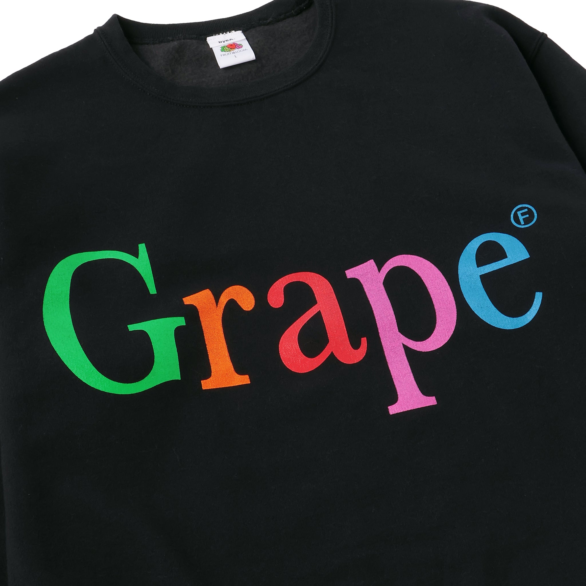 NOT APPLE SWEAT Grape BLACK - Fruit of the Loom Edition（ノットアップルスウェットグレープブラックフルーツオブザルームエディション）｜byeA.（バイエー）OFFICIAL ONLINE STORE