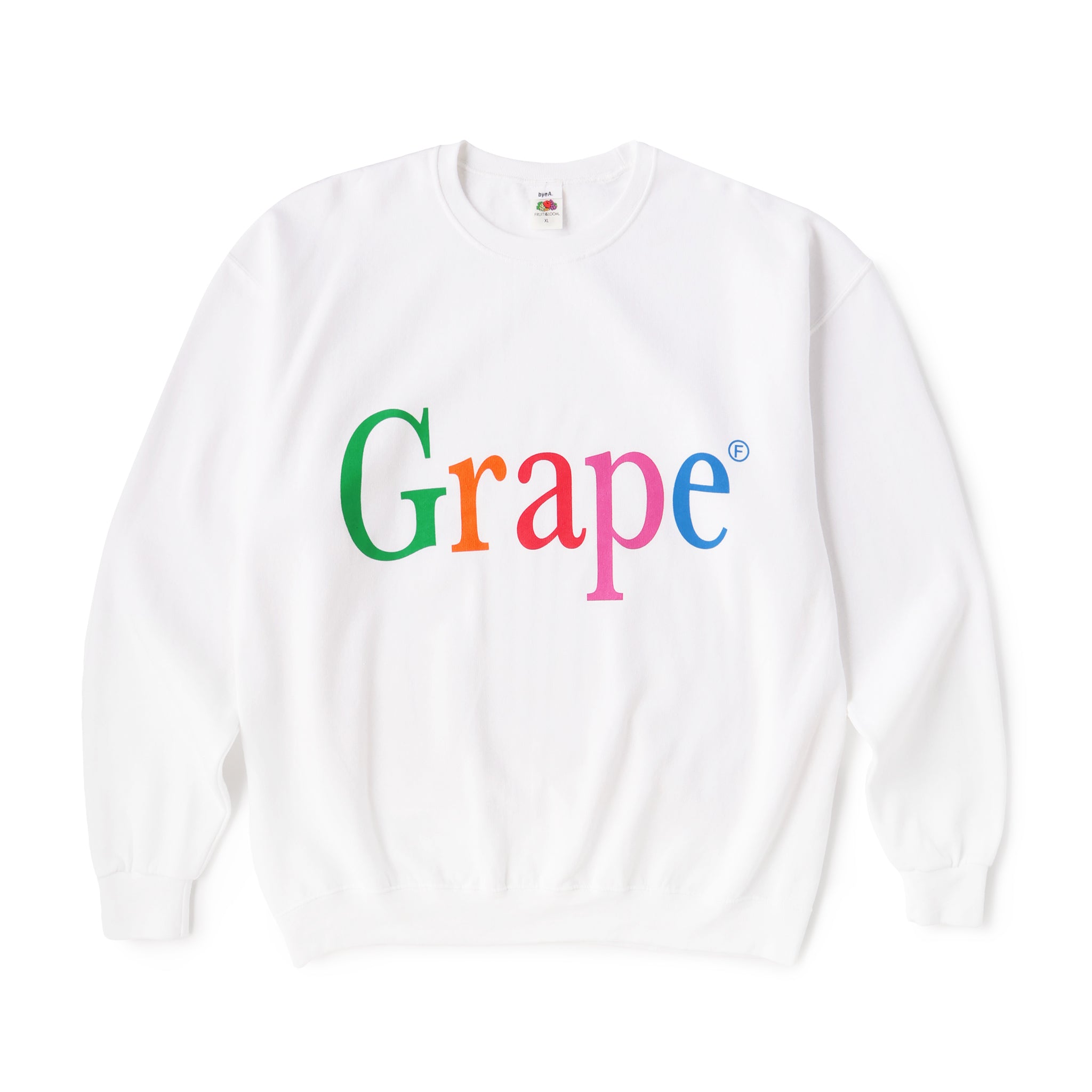 NOT APPLE SWEAT Grape WHITE - Fruit of the Loom Edition（ノットアップルスウェットグレープホワイトフルーツオブザルームエディション）｜byeA.（バイエー）OFFICIAL ONLINE STORE
