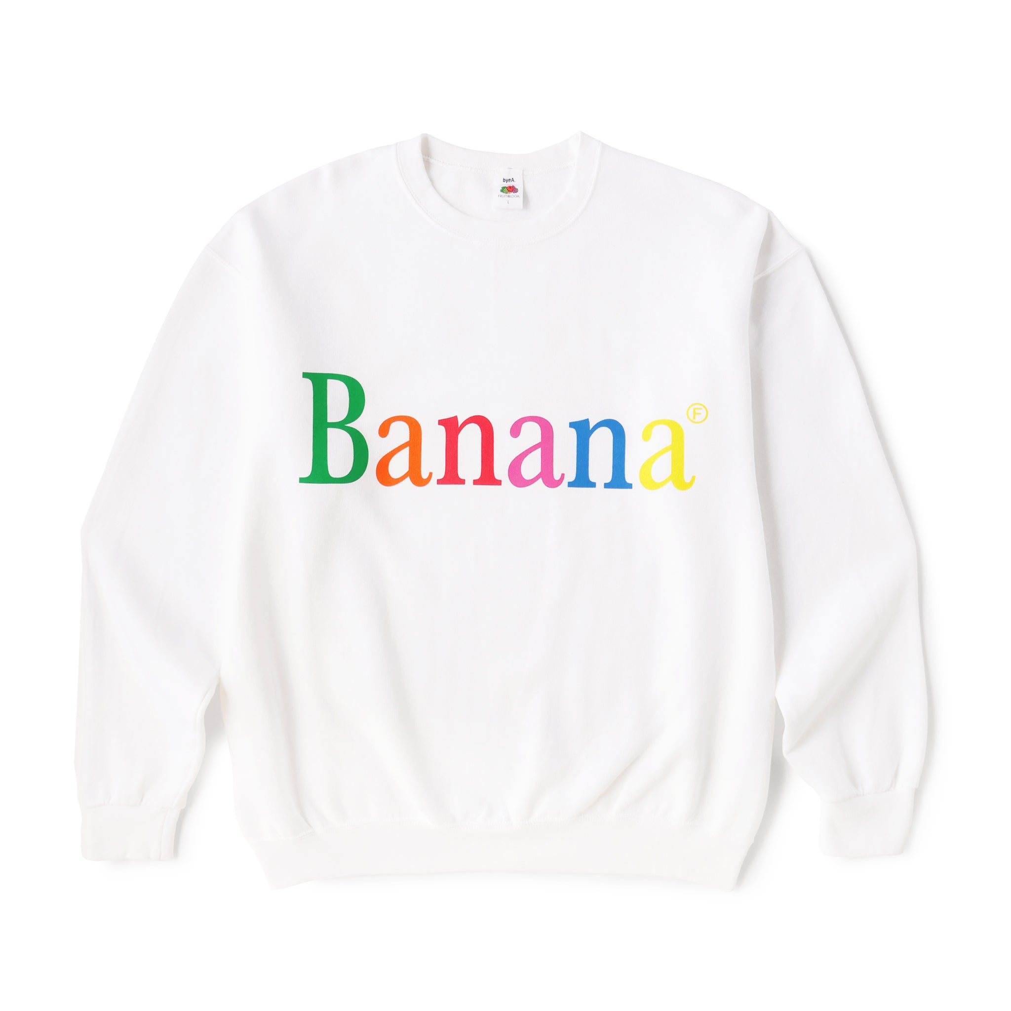 NOT APPLE SWEAT Banana WHITE - Fruit of the Loom Edition （ノットアップルスウェットバナナホワイトフルーツオブザルームエディション）｜byeA.（バイエー）OFFICIAL ONLINE STORE
