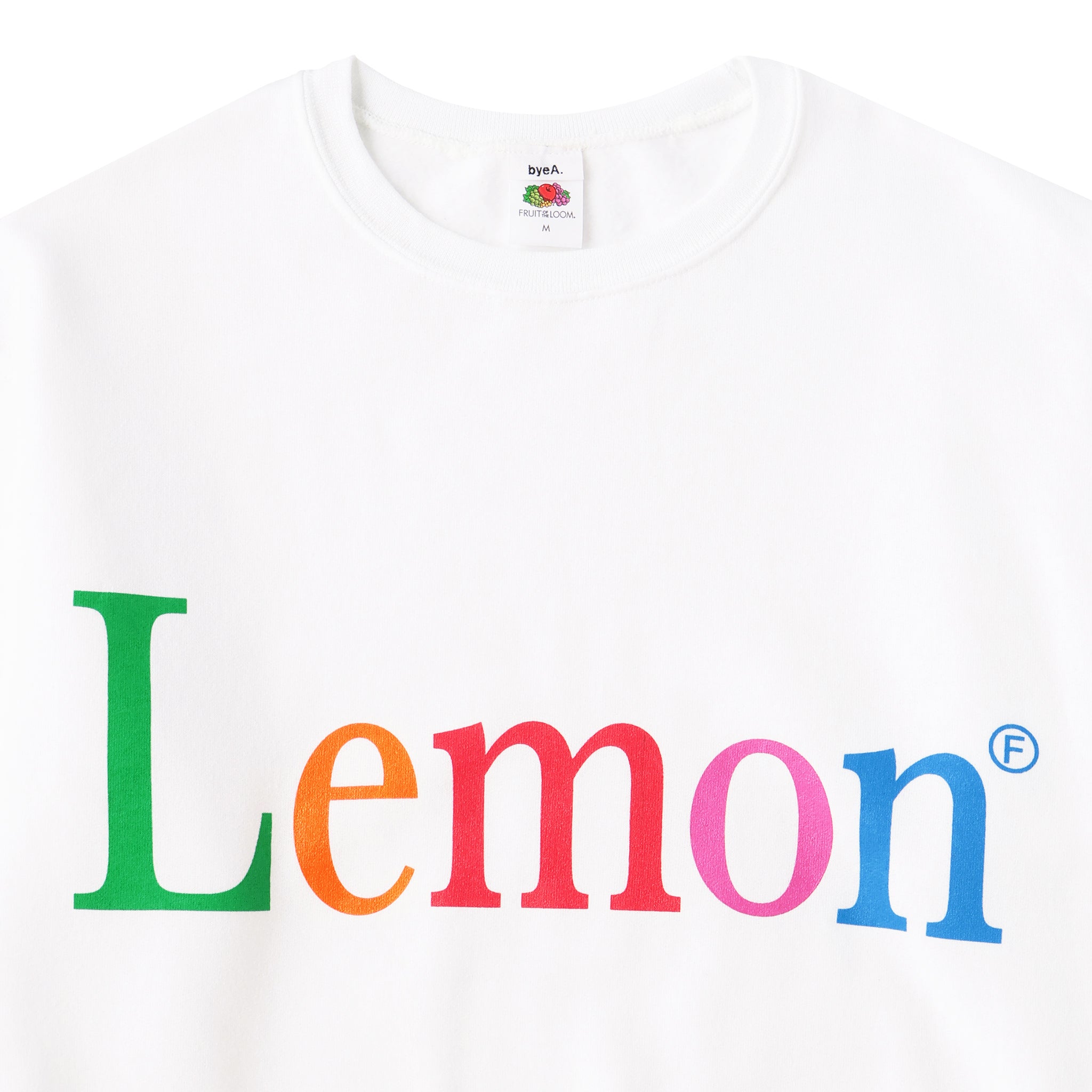 NOT APPLE SWEAT Lemon WHITE - Fruit of the Loom Edition（ノットアップルスウェットレモンフルーツオブザルームエディション）｜byeA.（バイエー）OFFICIAL ONLINE STORE