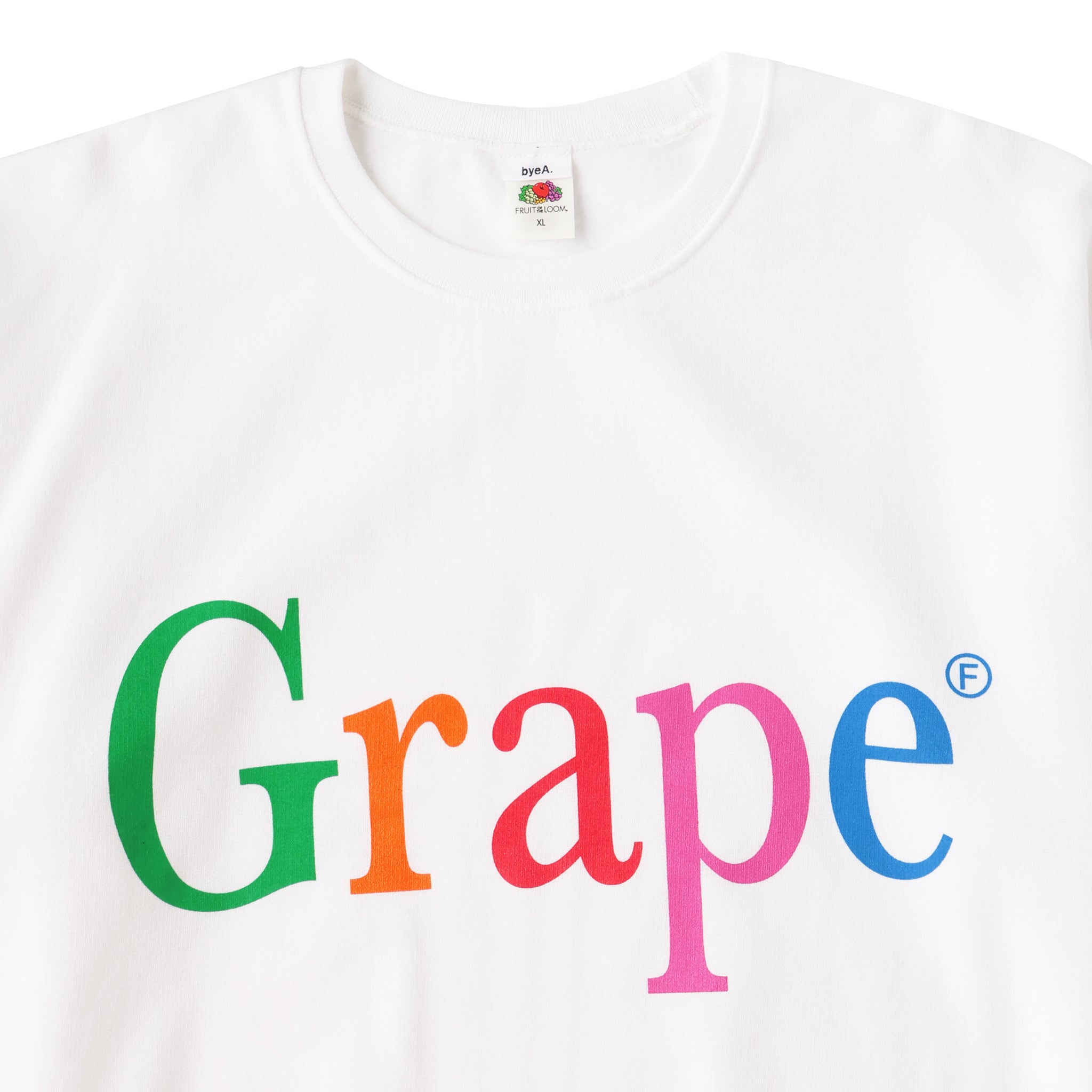 NOT APPLE SWEAT Grape WHITE - Fruit of the Loom Edition（ノットアップルスウェットグレープホワイトフルーツオブザルームエディション）｜byeA.（バイエー）OFFICIAL ONLINE STORE