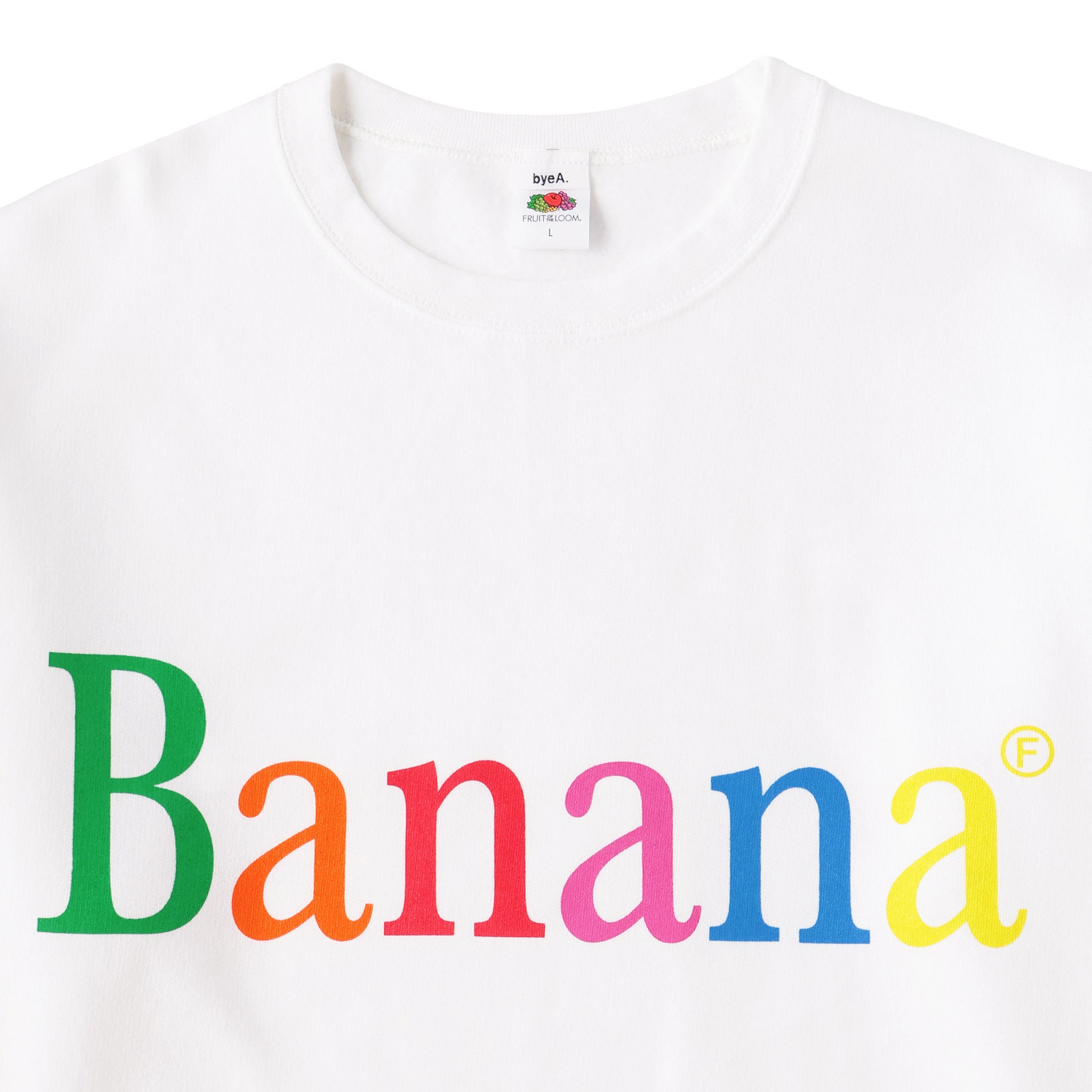 NOT APPLE SWEAT Banana WHITE - Fruit of the Loom Edition （ノットアップルスウェットバナナホワイトフルーツオブザルームエディション）｜byeA.（バイエー）OFFICIAL ONLINE STORE