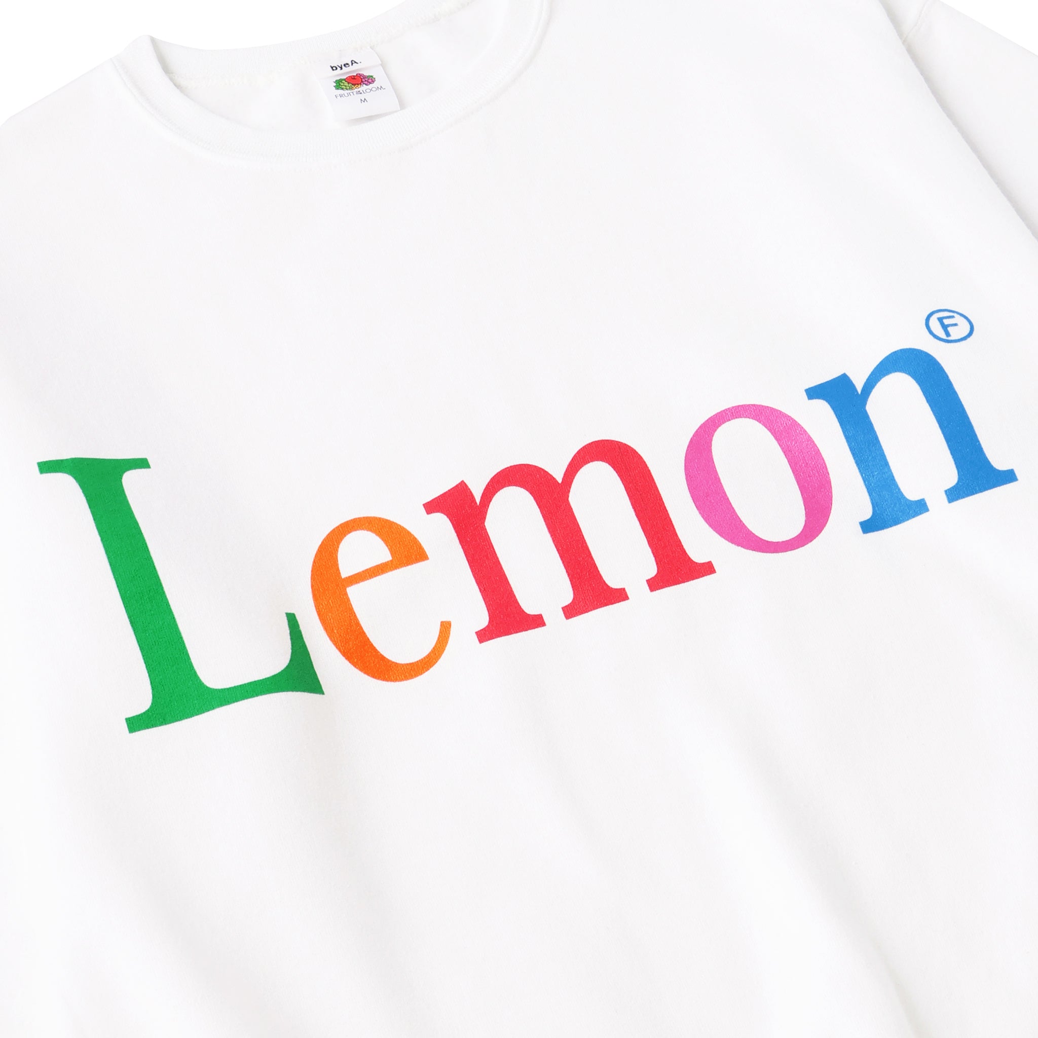 NOT APPLE SWEAT Lemon WHITE - Fruit of the Loom Edition（ノットアップルスウェットレモンフルーツオブザルームエディション）｜byeA.（バイエー）OFFICIAL ONLINE STORE