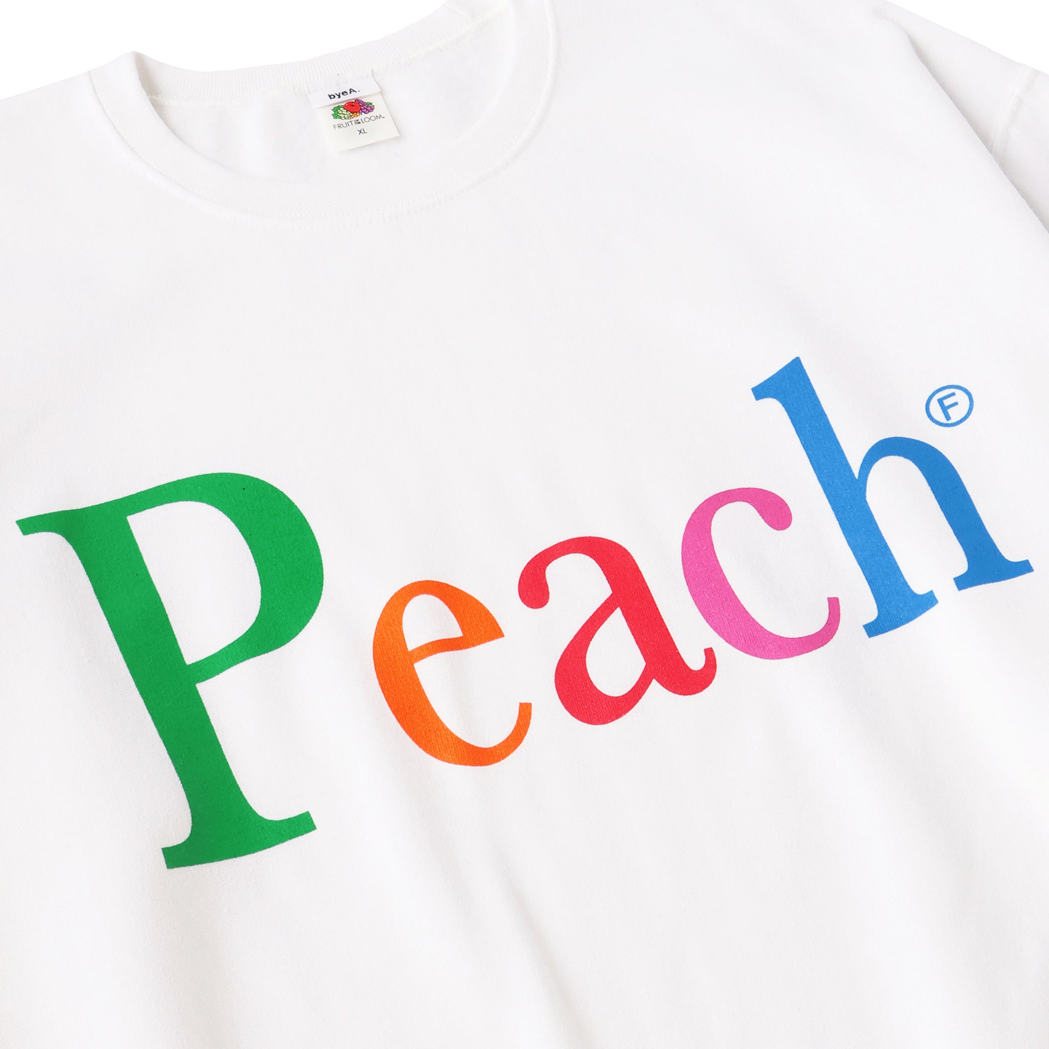 NOT APPLE SWEAT Peach WHITE - Fruit of the Loom Edition （ノットアップルスウェットピーチホワイトフルーツオブザルームエディション）｜byeA.（バイエー）OFFICIAL ONLINE STORE