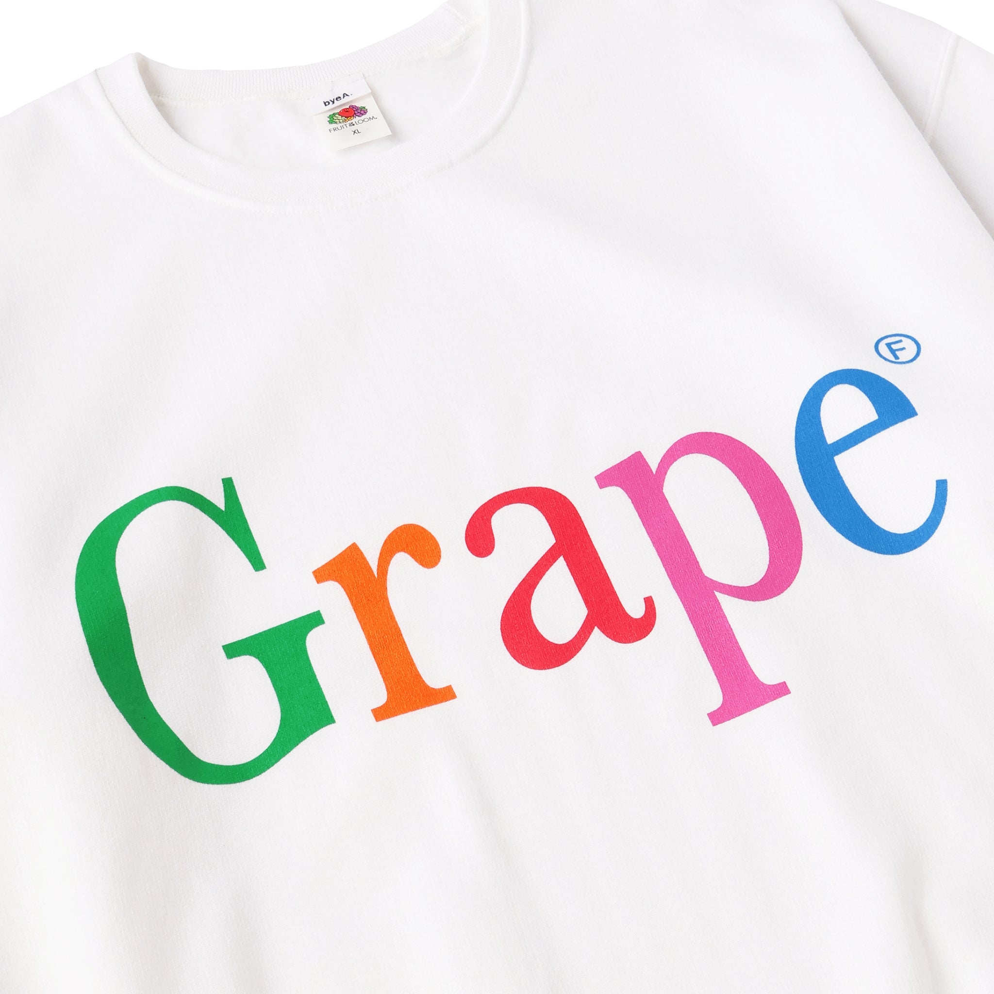 NOT APPLE SWEAT Grape WHITE - Fruit of the Loom Edition（ノットアップルスウェットグレープホワイトフルーツオブザルームエディション）｜byeA.（バイエー）OFFICIAL ONLINE STORE