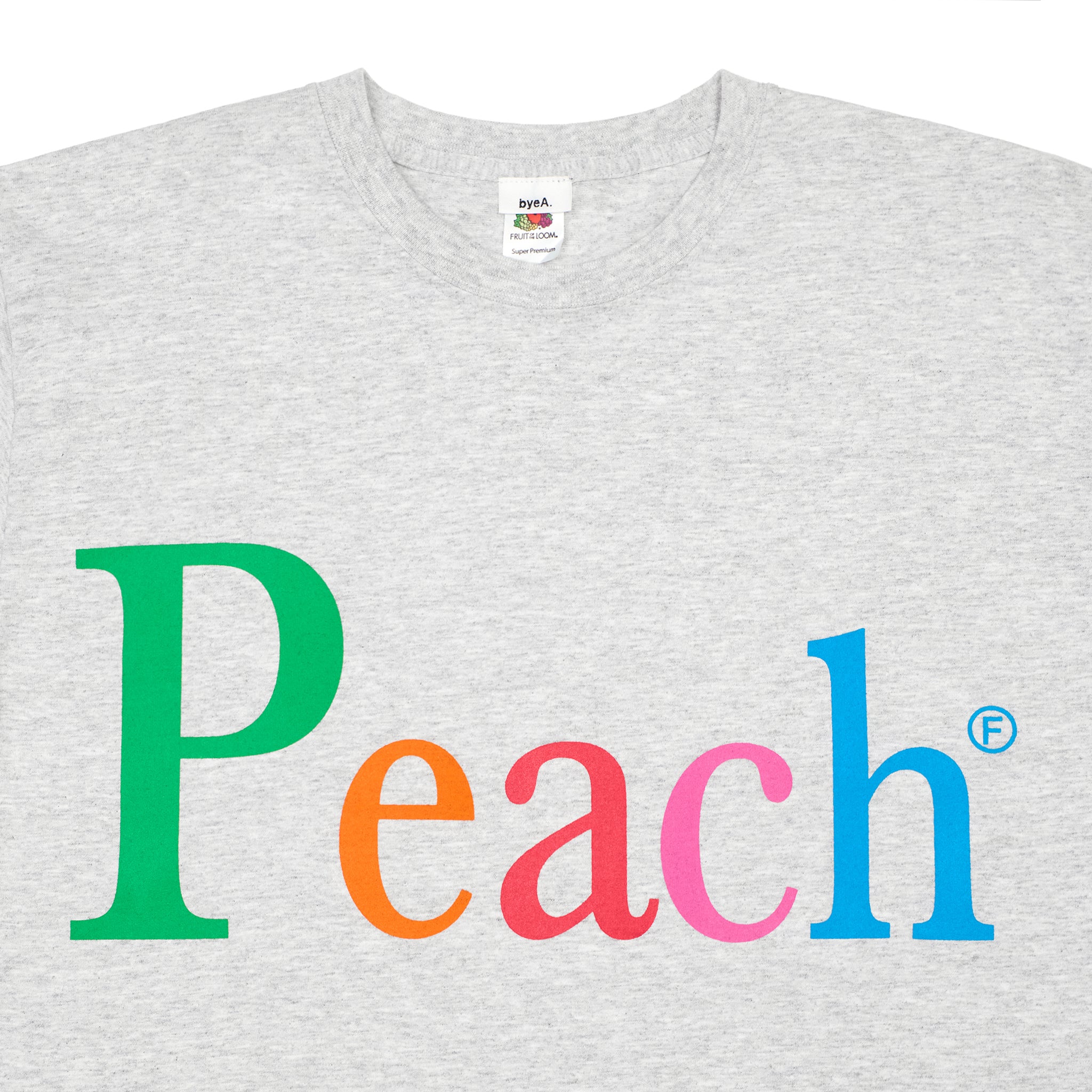 NOT APPLE TEE Peach GRAY（ノットアップルTシャツピーチグレー）｜byeA.（バイエー）OFFICIAL ONLINE STORE
