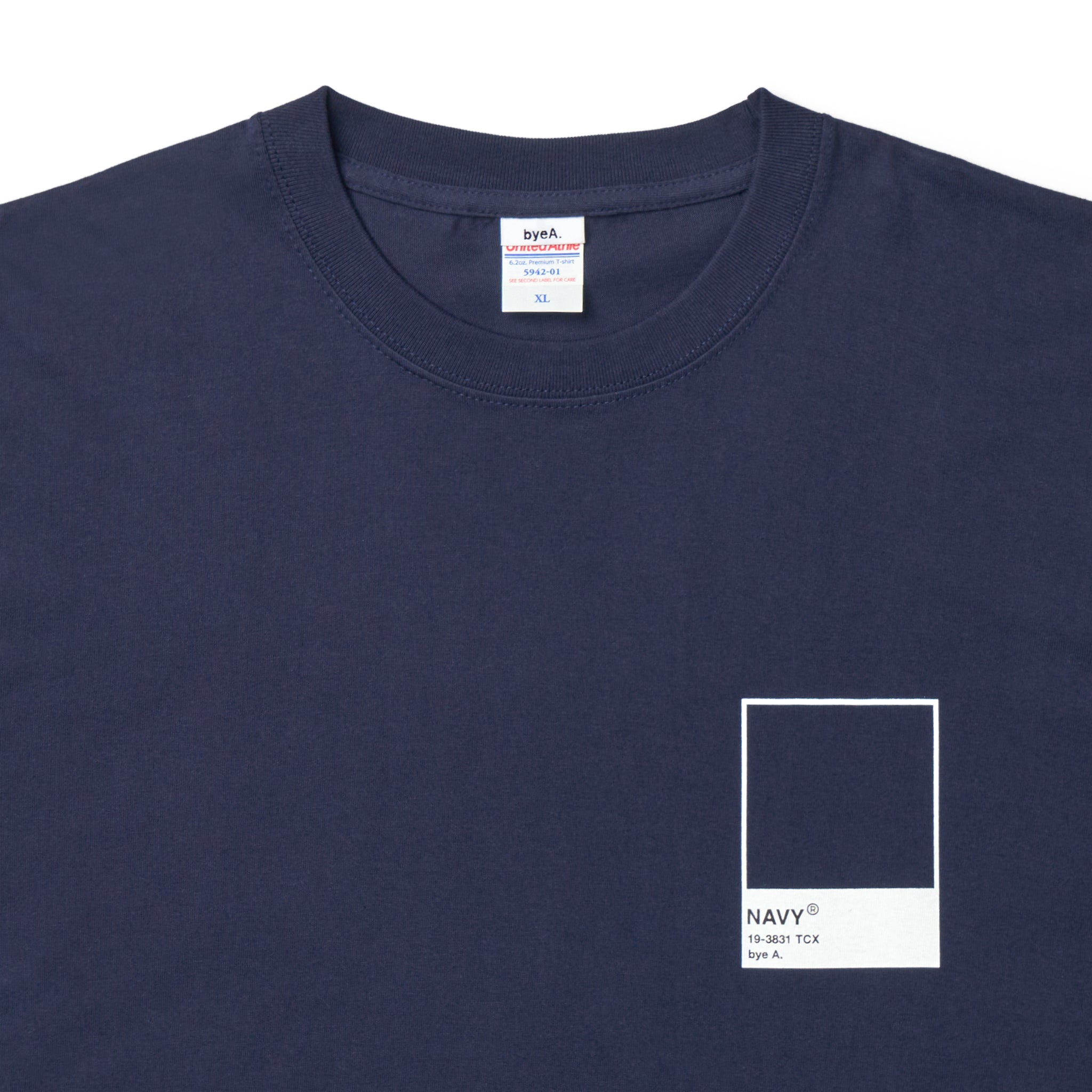 COLOR TEE NAVY（カラーTシャツネイビー）｜byeA.（バイエー）OFFICIAL ONLINE STORE