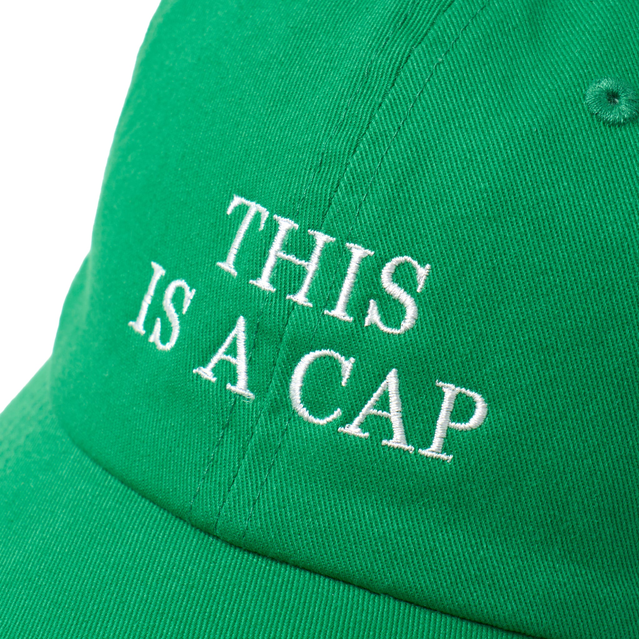 "THIS IS A CAP" CAP GREEN（ディスイズアキャップキャップグリーン）｜byeA.（バイエー）OFFICIAL ONLINE STORE